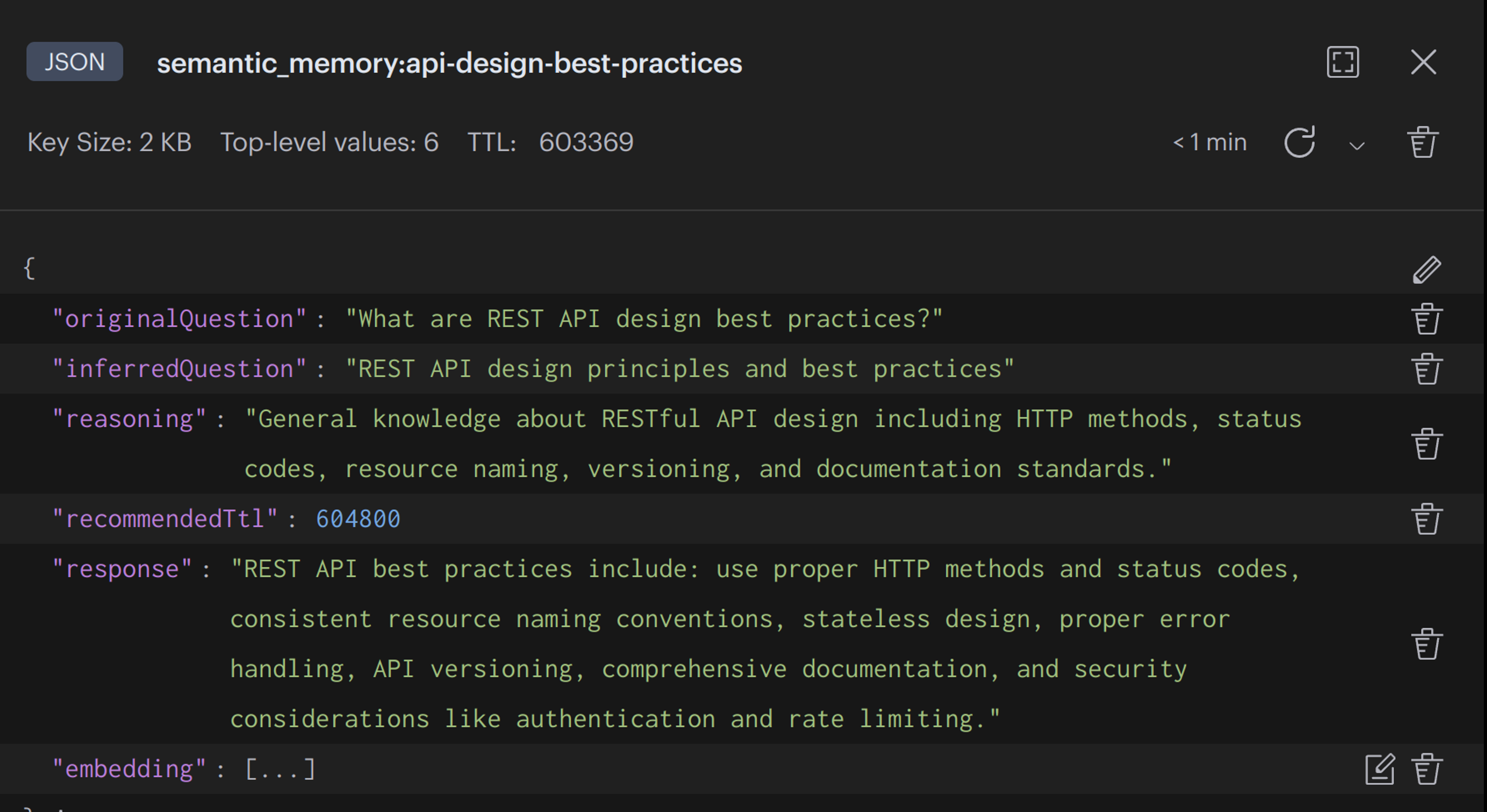 Redis Insight Semantic Memory