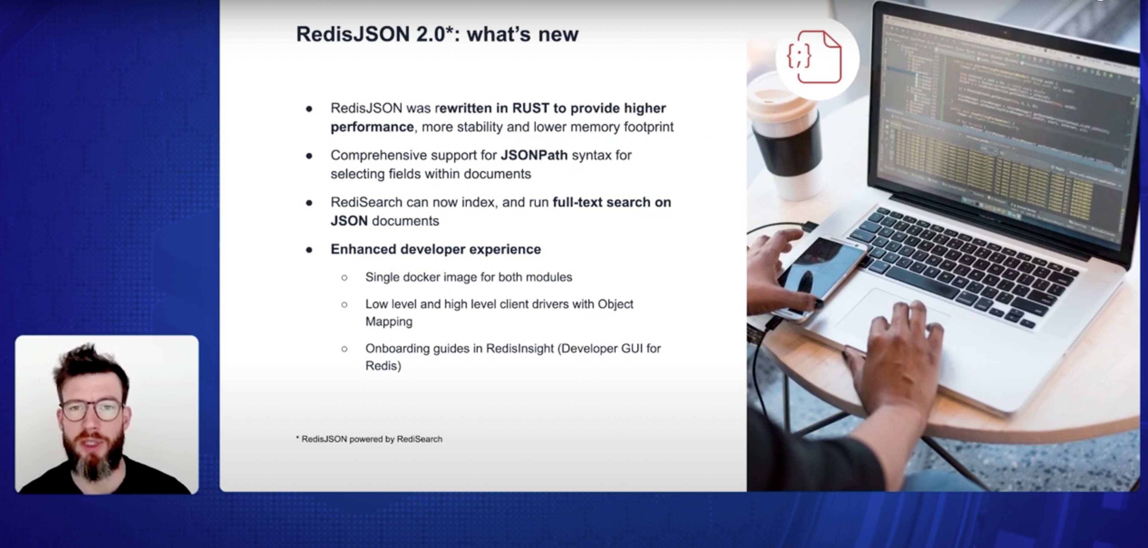pieter cailliau and a redisjson presentation for redis