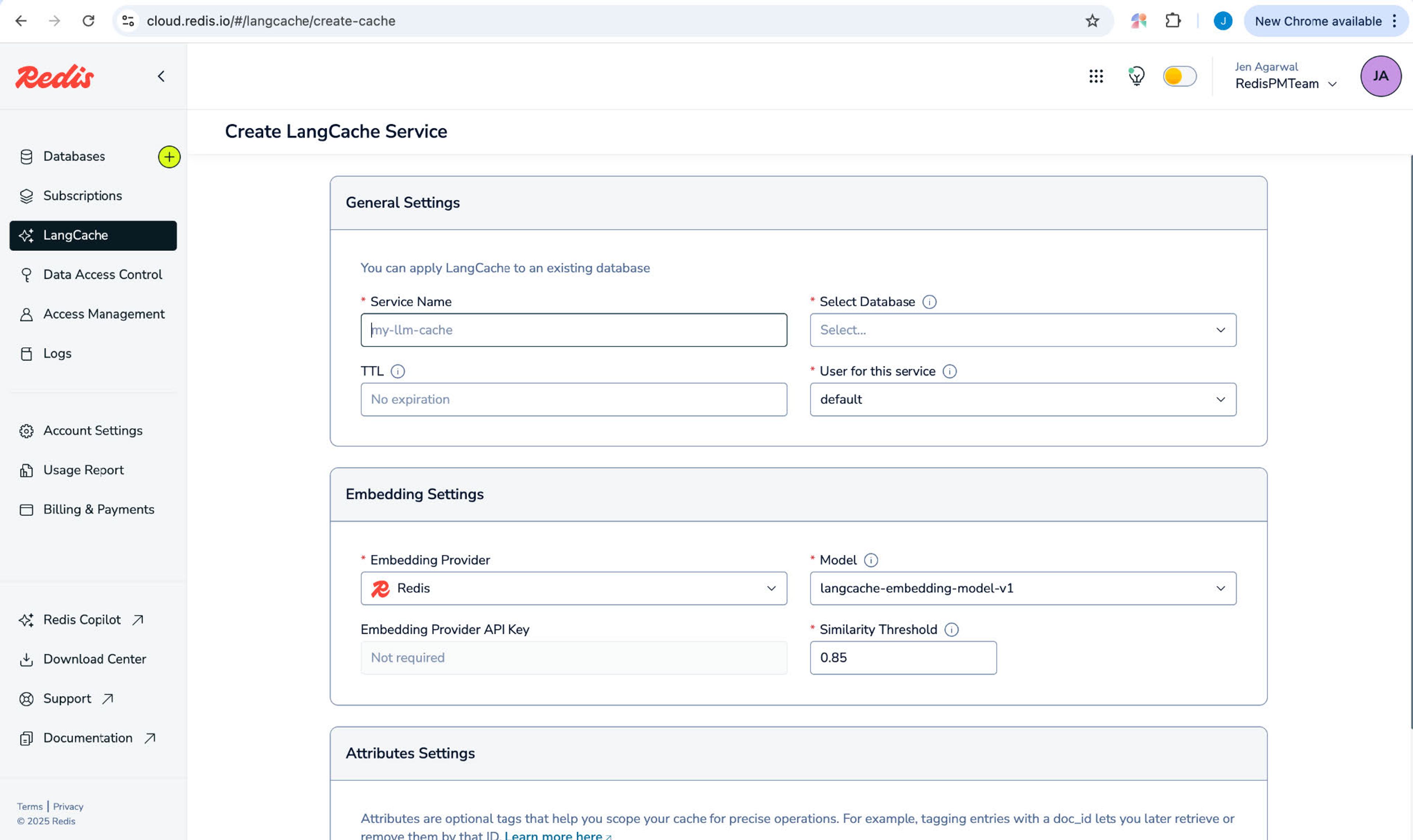 Redis Langcache