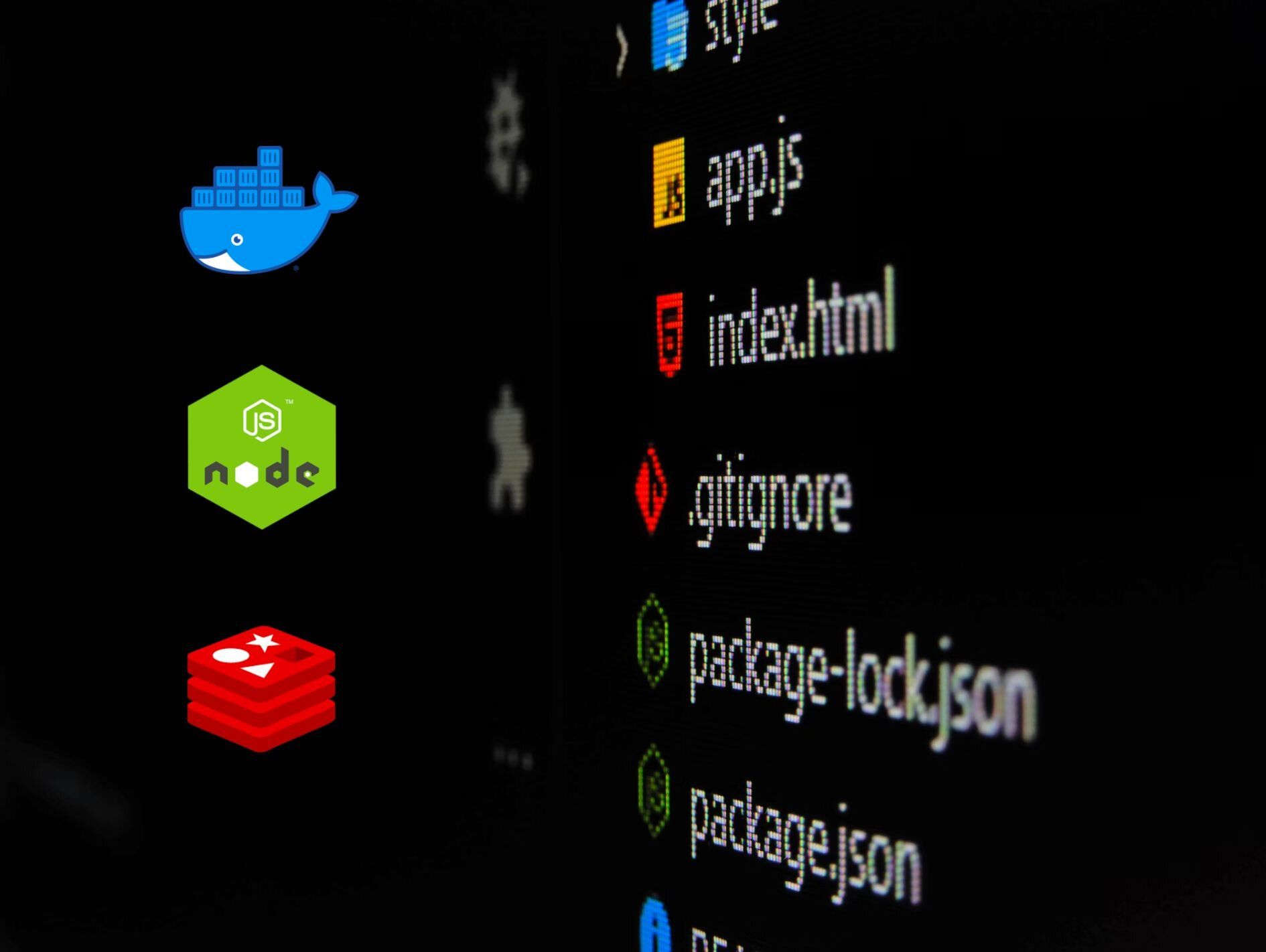 Node.js, Nginx, and Redis Docker architecture diagram