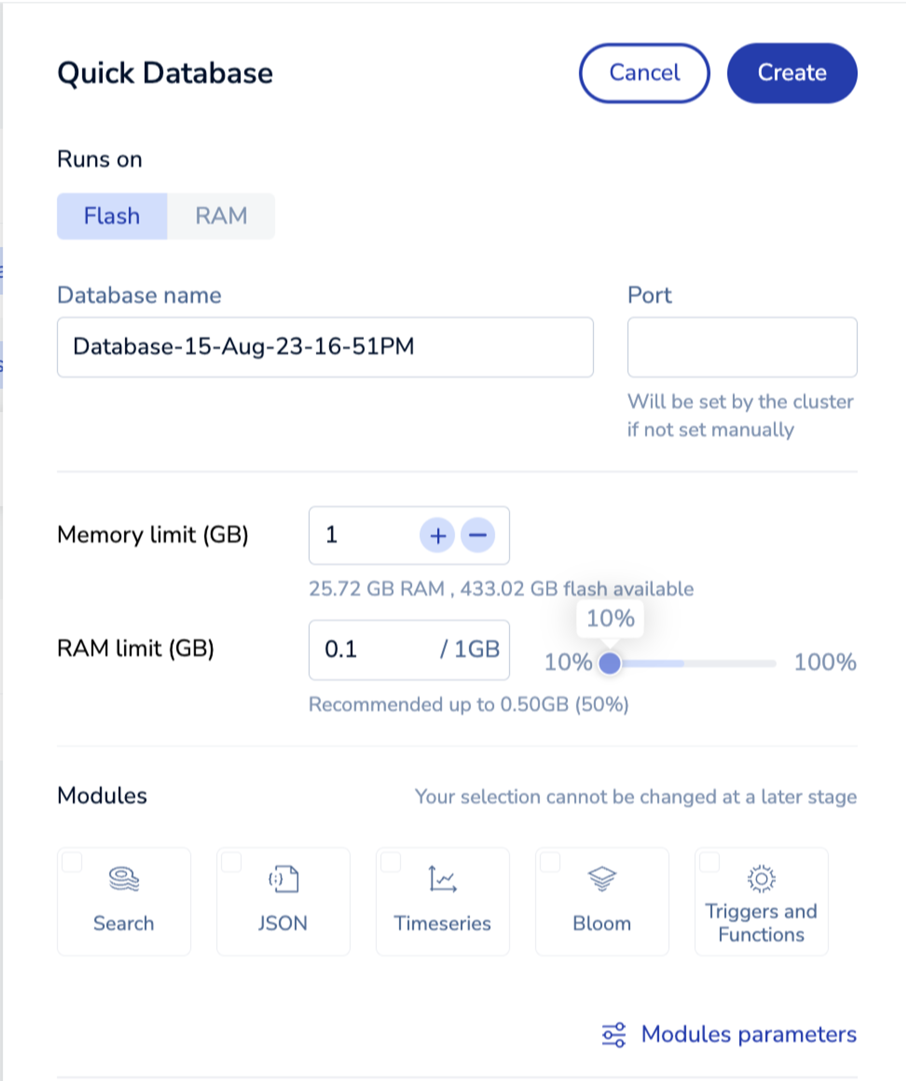 quick database cluster management