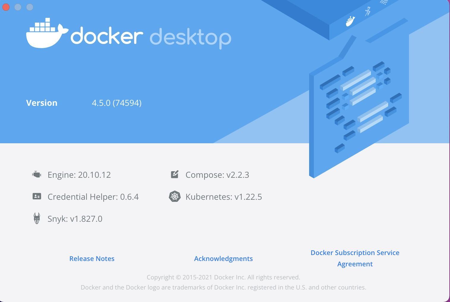 Screenshot of Docker Desktop installation