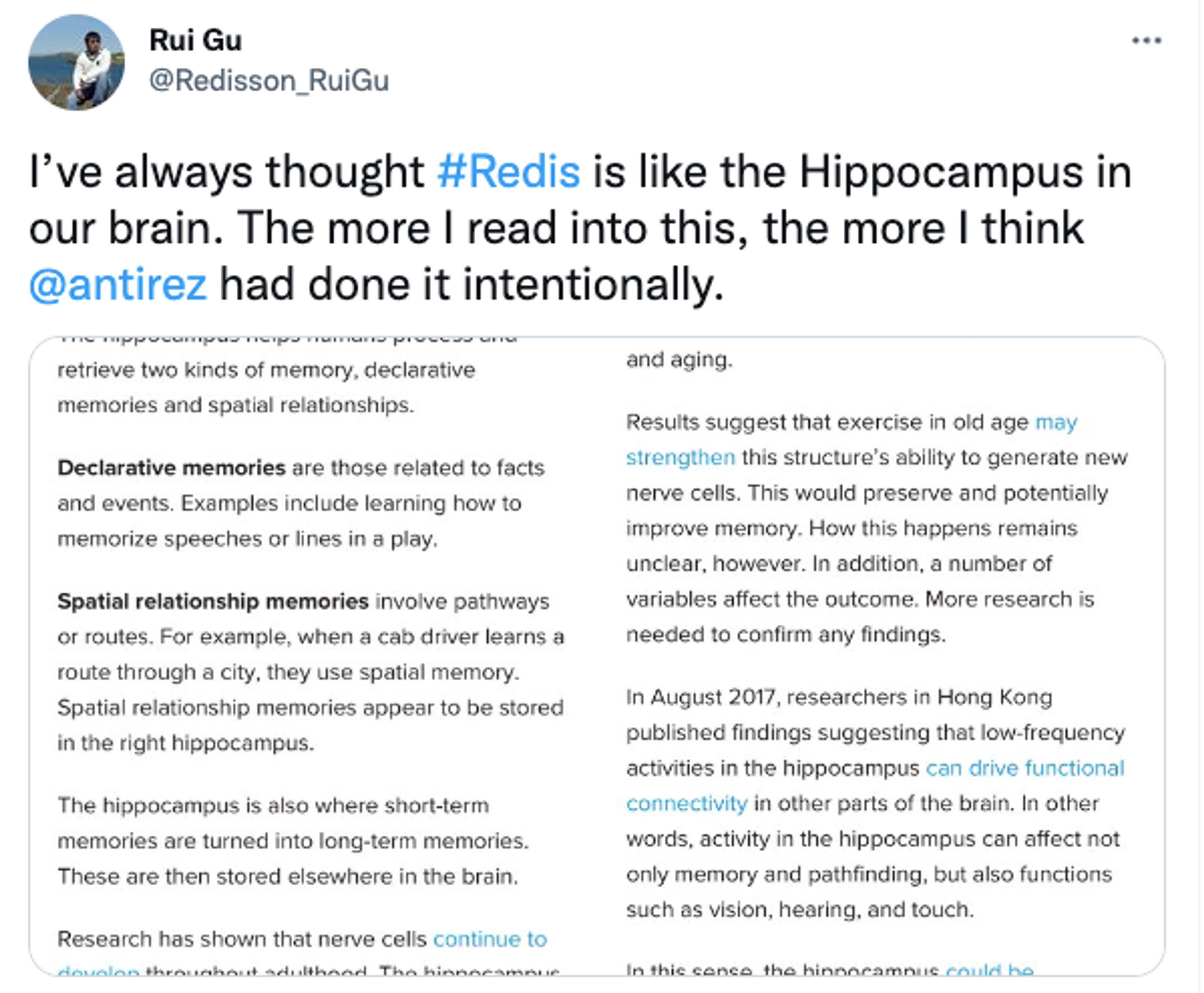 a tweet from Rui Gu