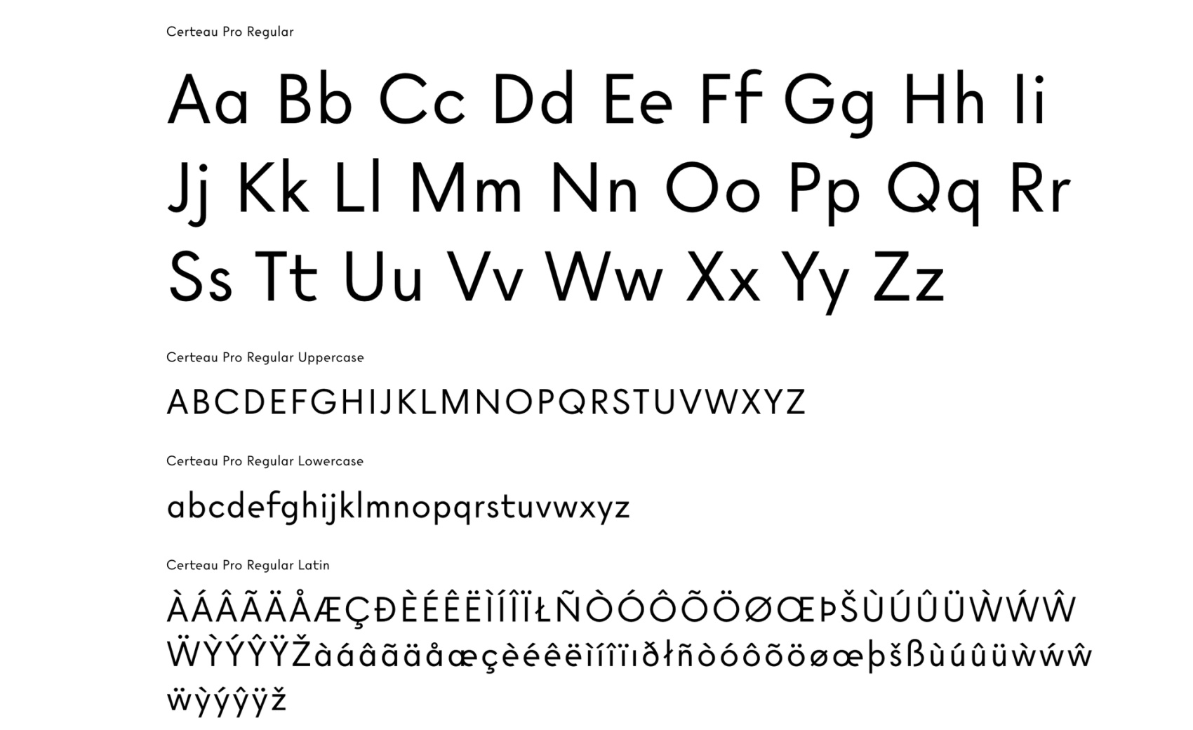 Font face characters