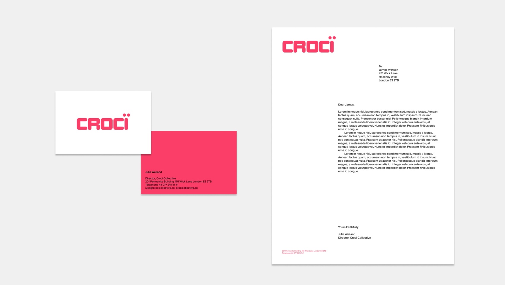 Branding - letter heads and business cards