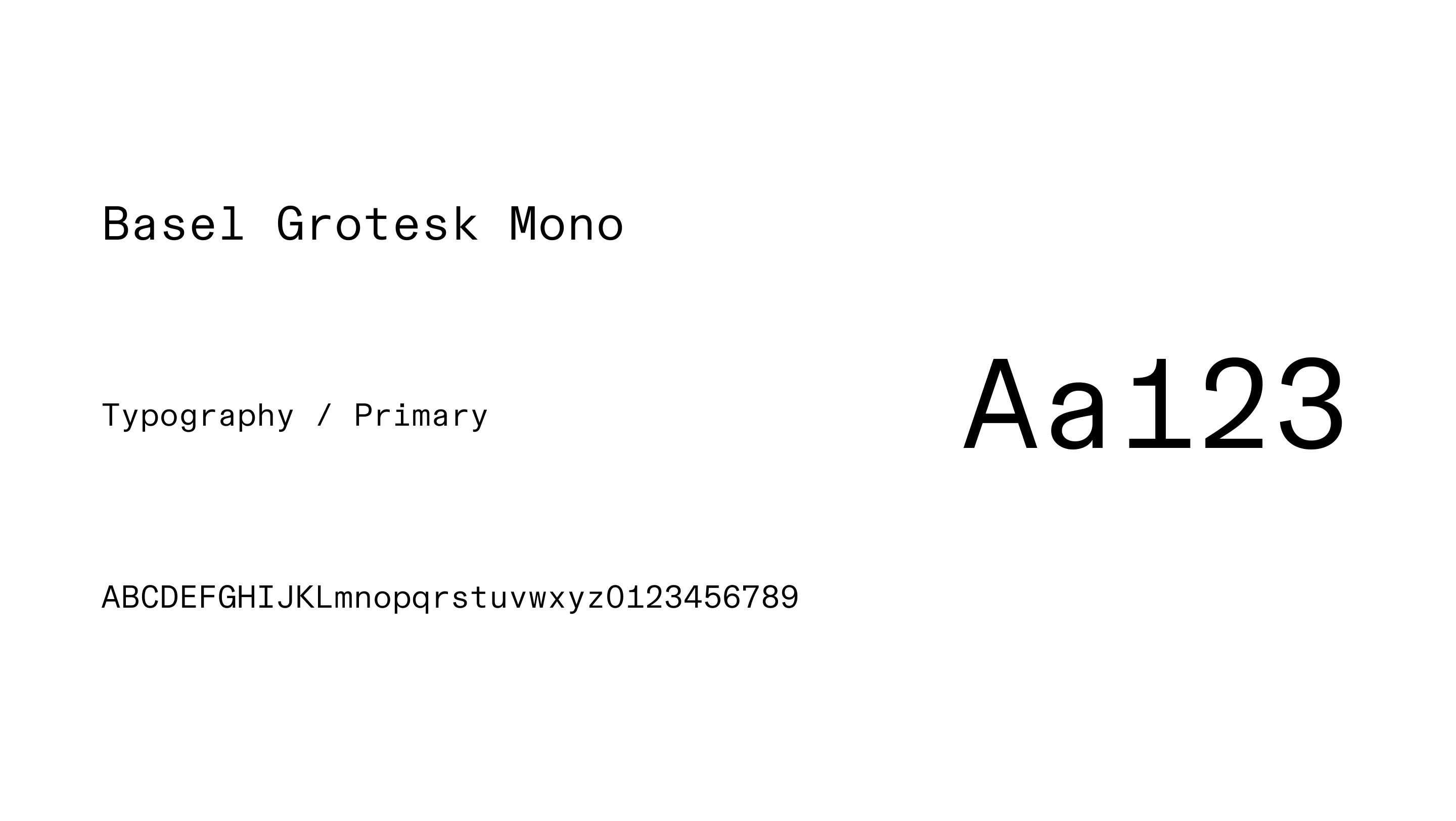Basel Grotesk Mono
