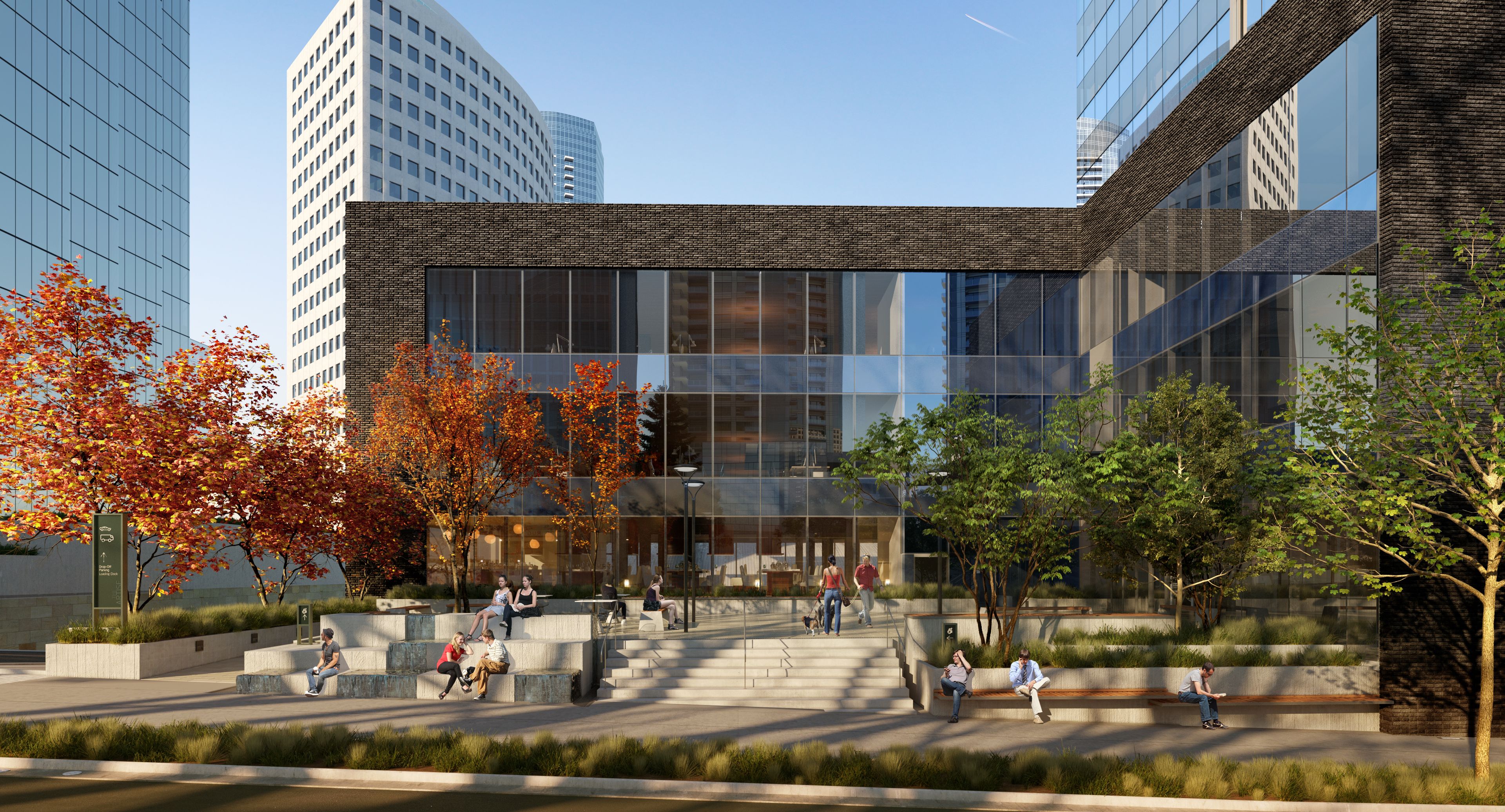 a book is open to a page with a picture of a city and a bridge .