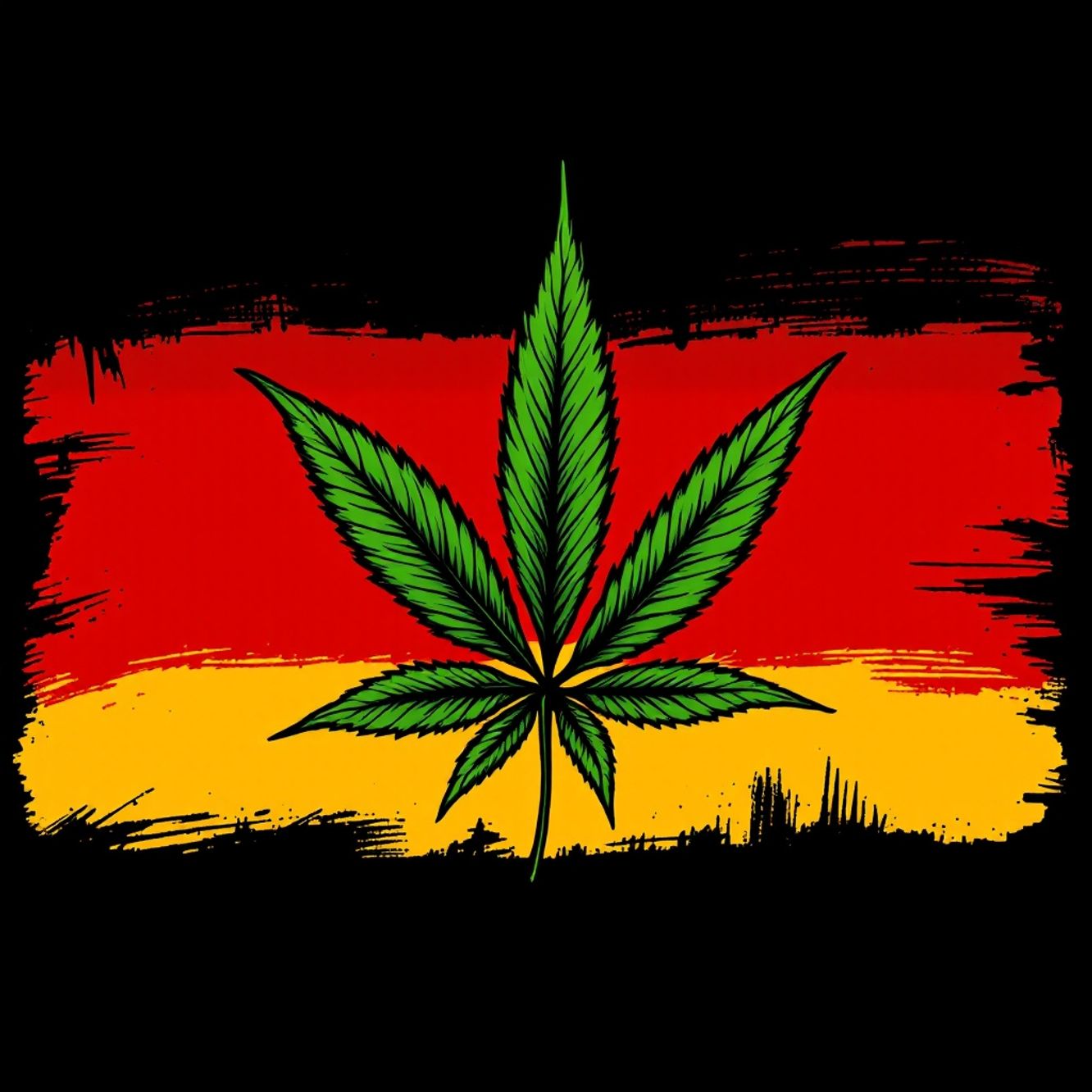Deutschland Cannabis Flage