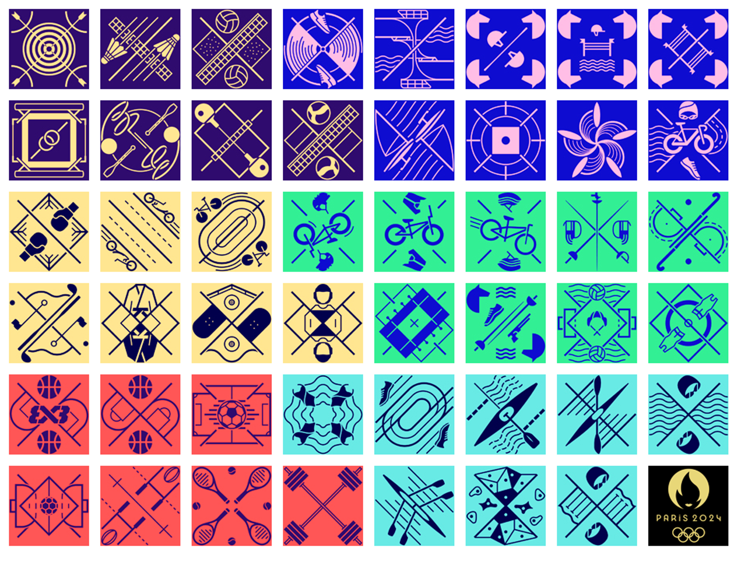 Paris 2024 Olympics Pictograms