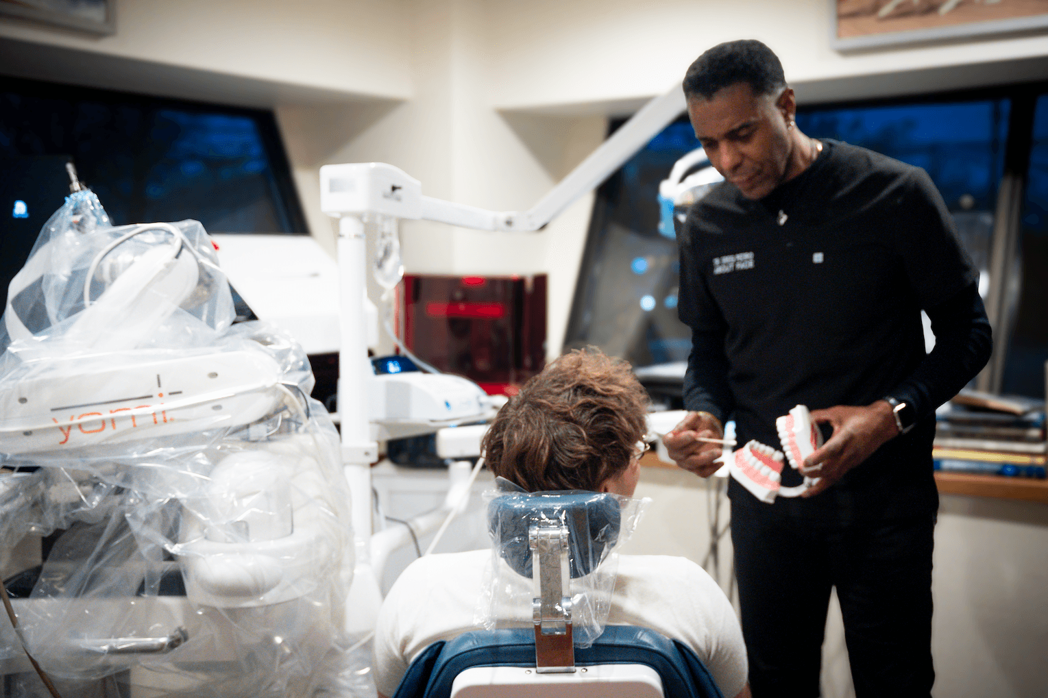Dr. Pedro inside his clinic.