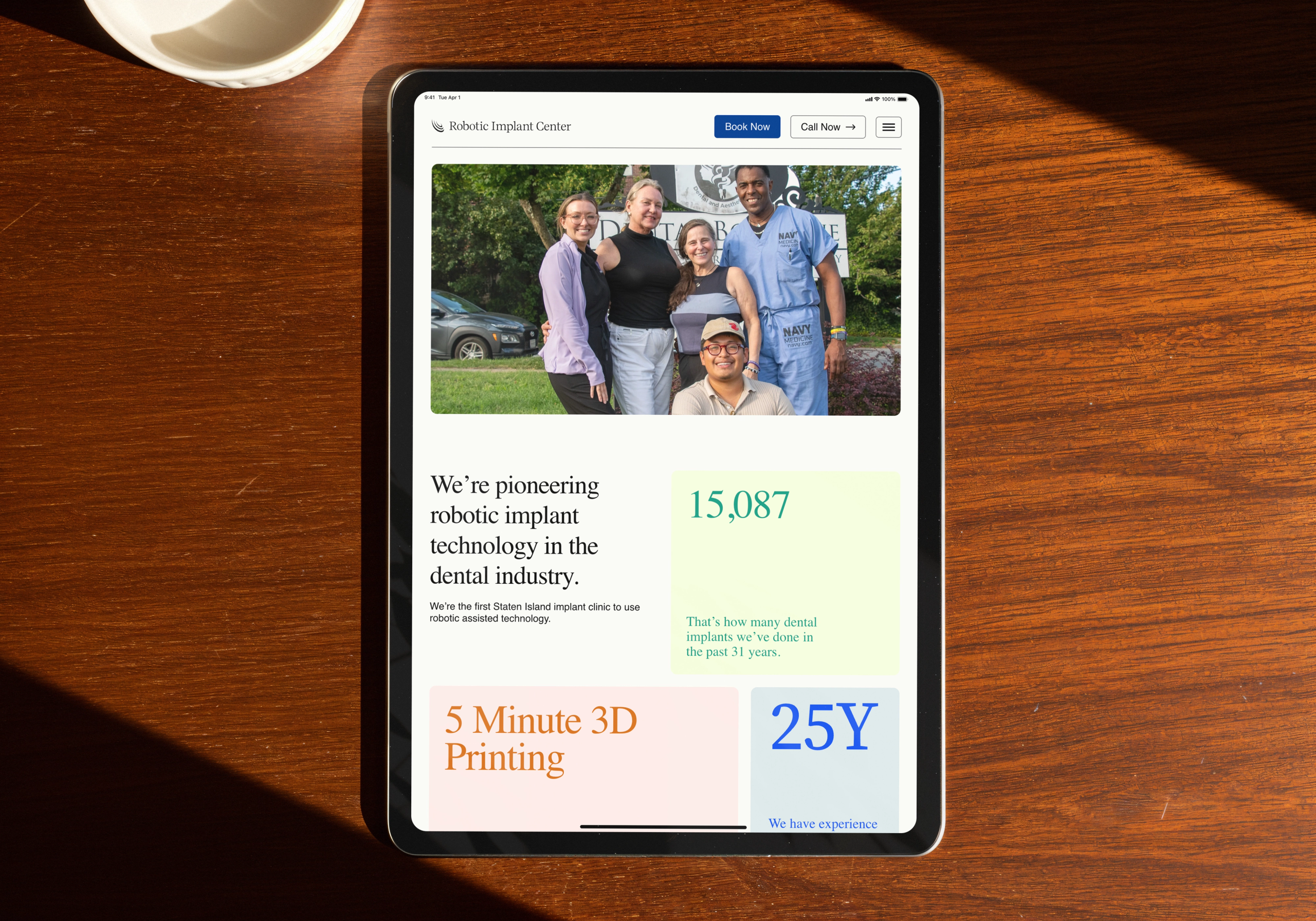 RIC Website Tablet Mockup