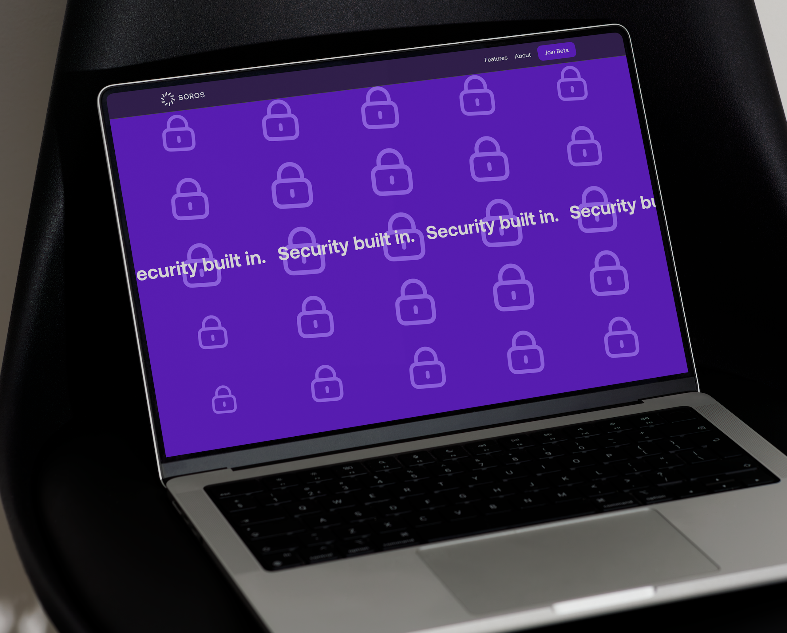 SOROS Landing Page Security Section