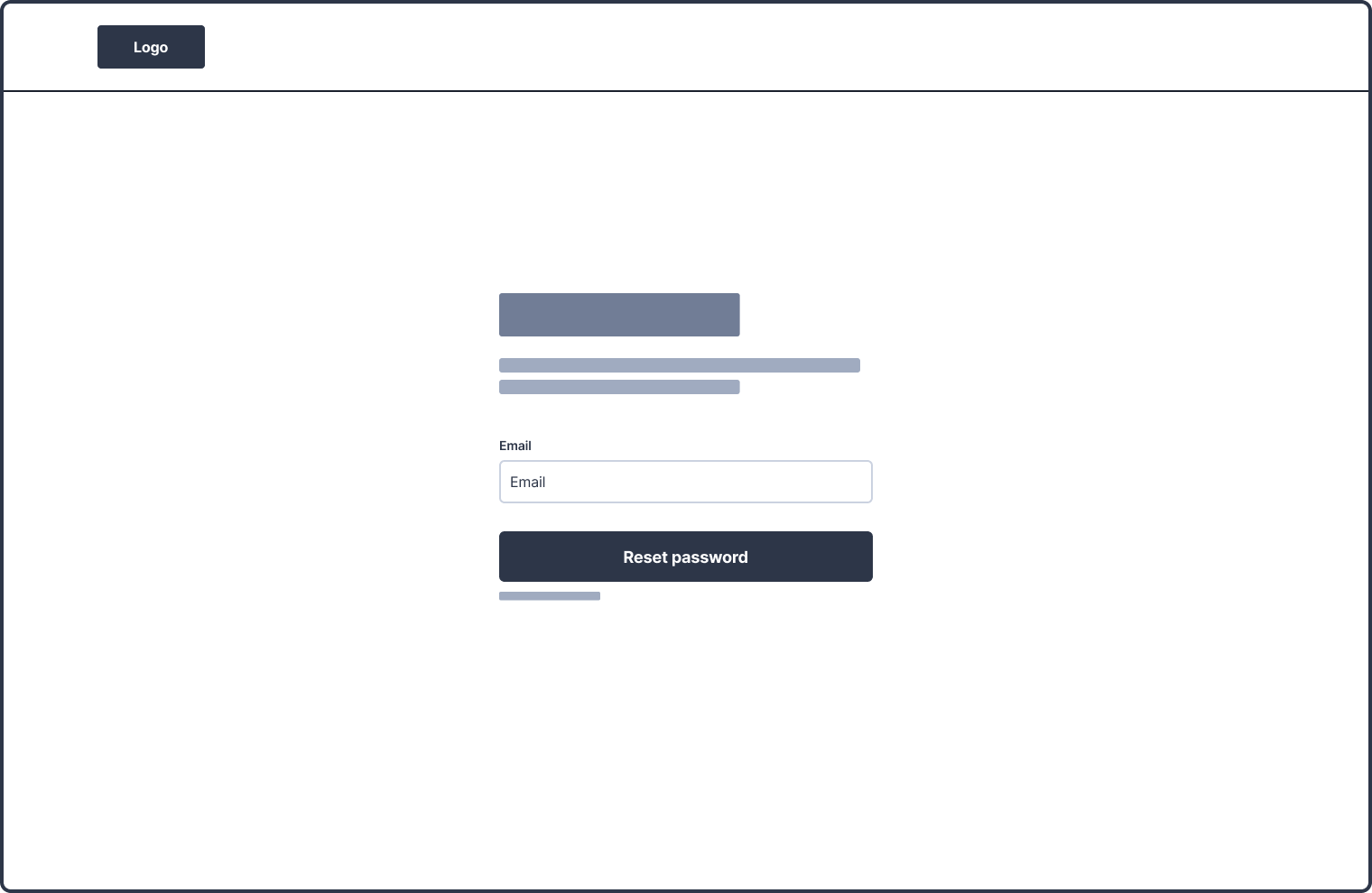 SOROS Forgot Password Wireframe
