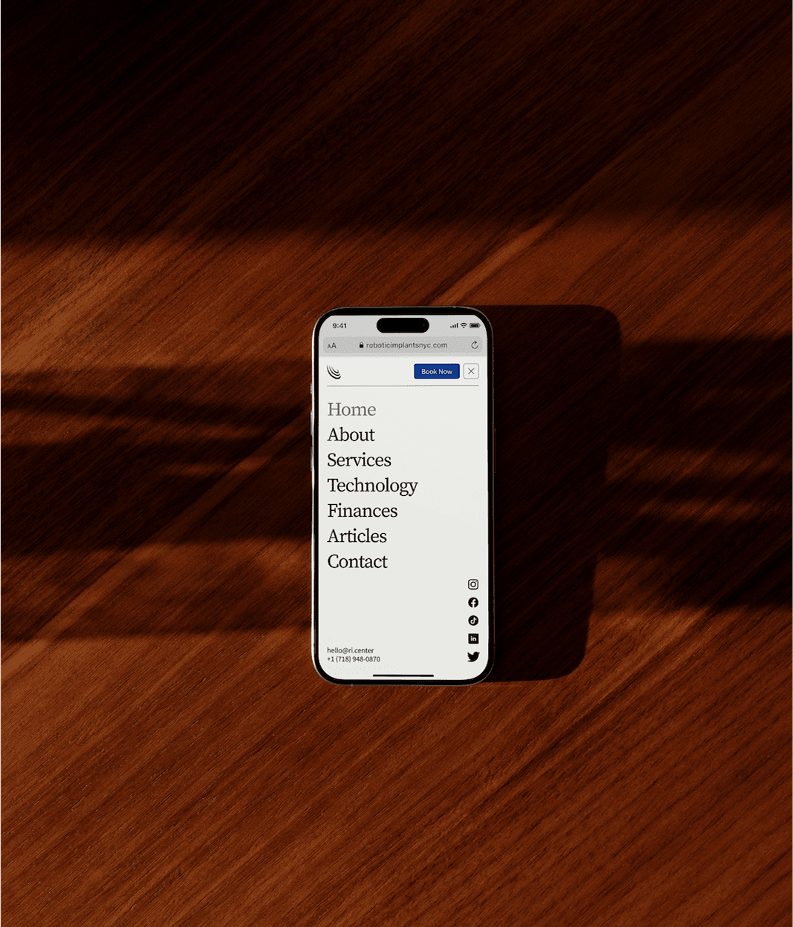 RIC Website Mobile View