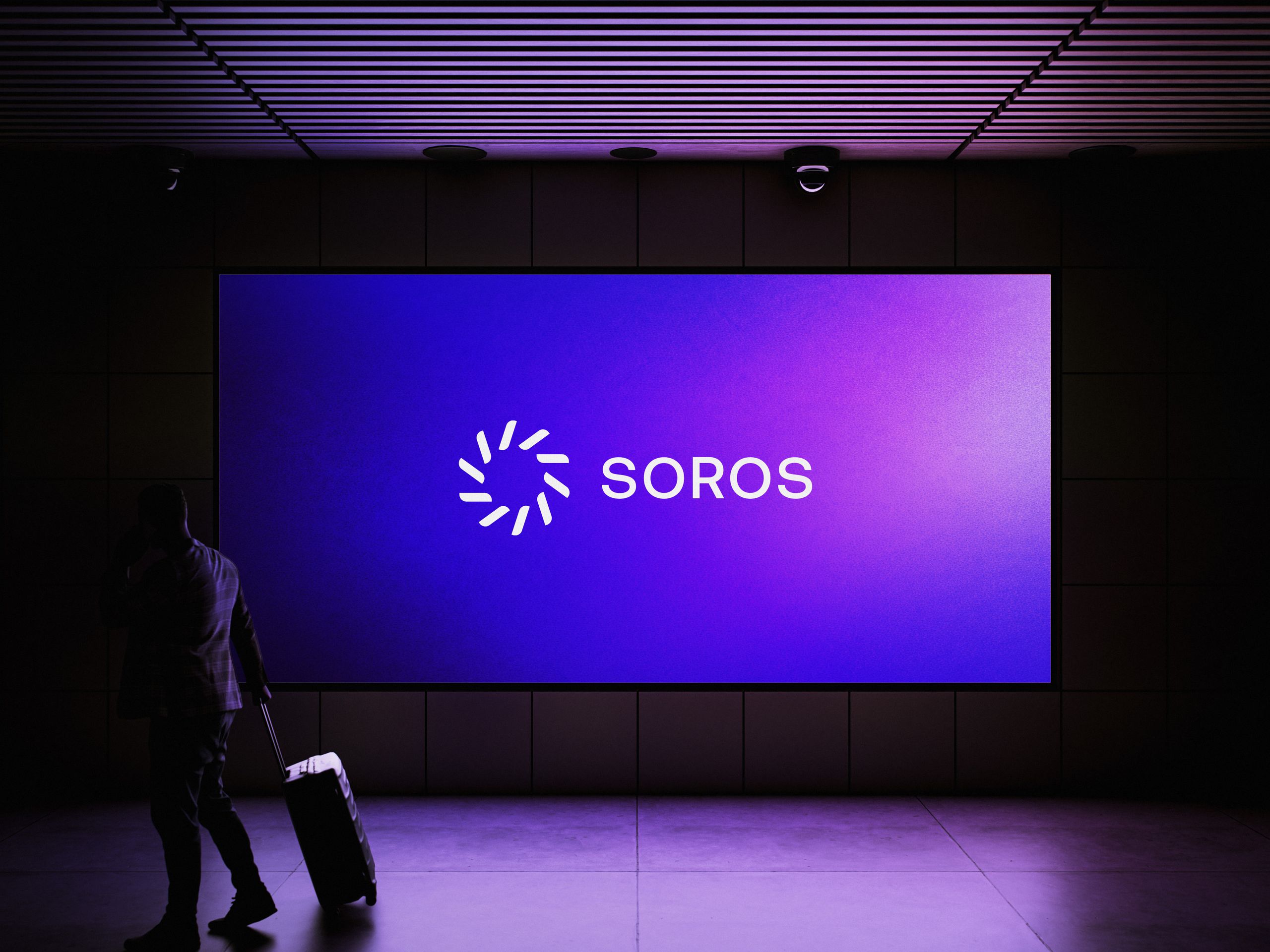 SOROS logo on gradient