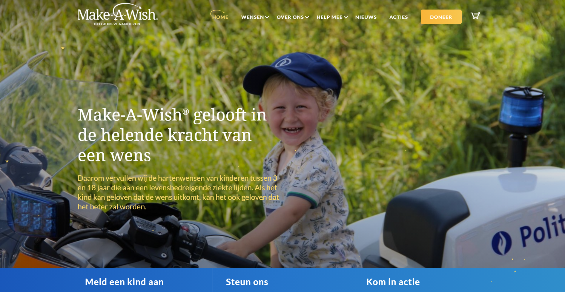 Home page for Make a wish