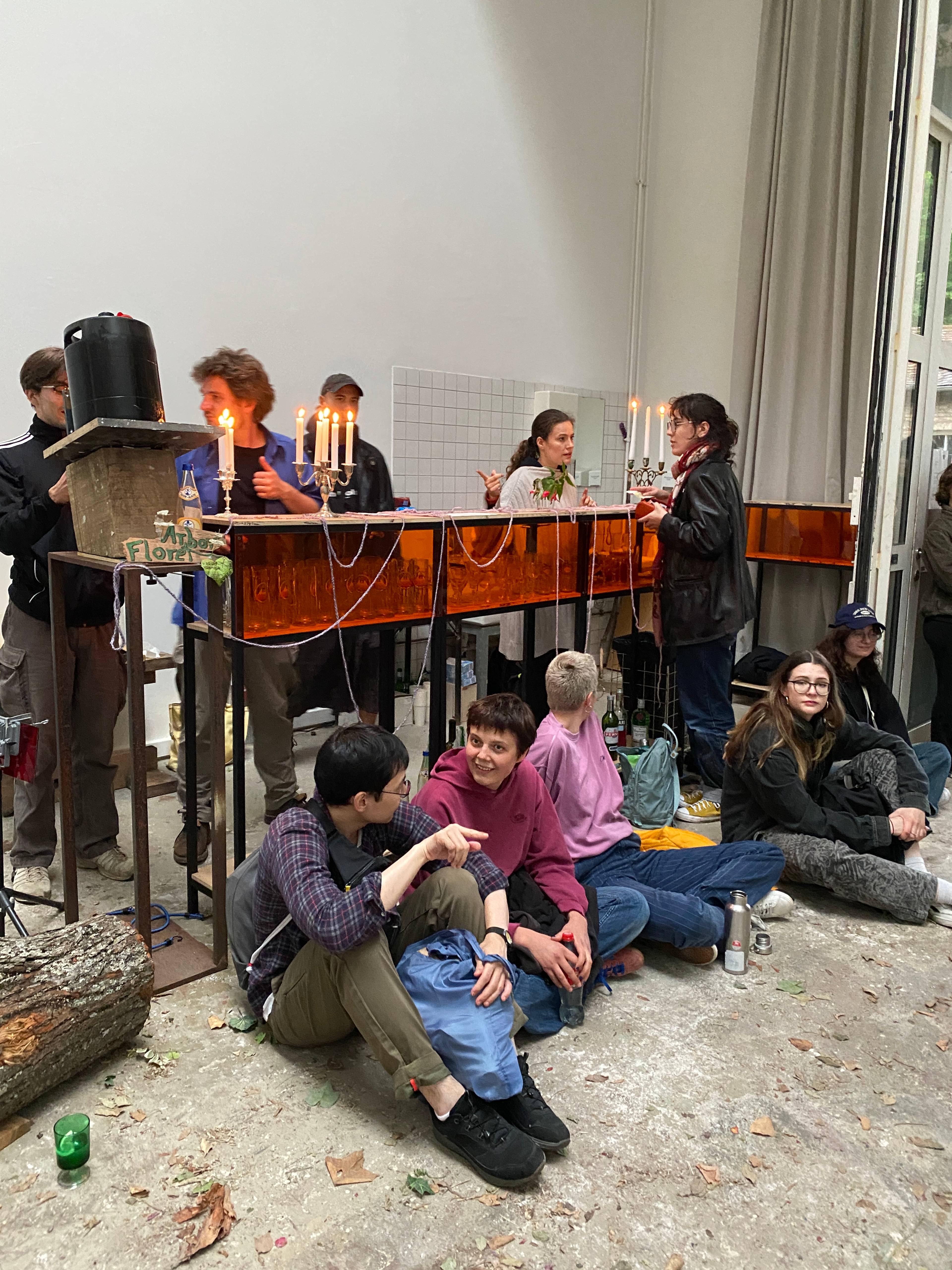 View of “Mittwochsbar V” at Kunstakademie Karlsruhe, 2024