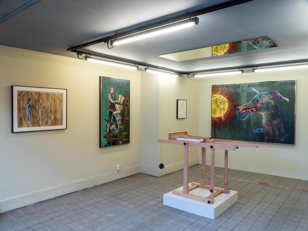 Exhibition view of Kye Christensen-Knowles, "Energumen", at Rehnsgatan 3