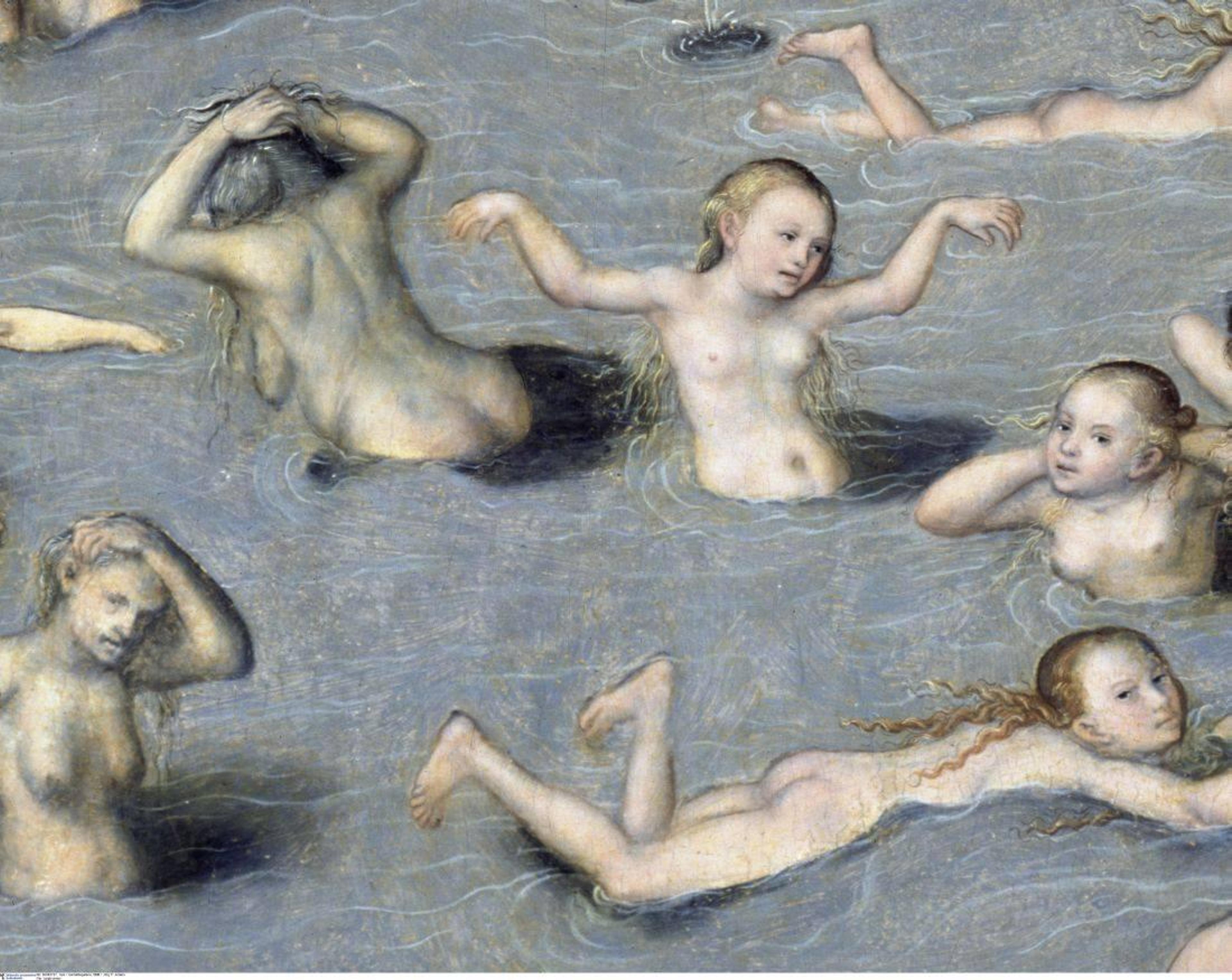Detail from Lucas Cranach the Elder, The Fountain of Youth, 1546.