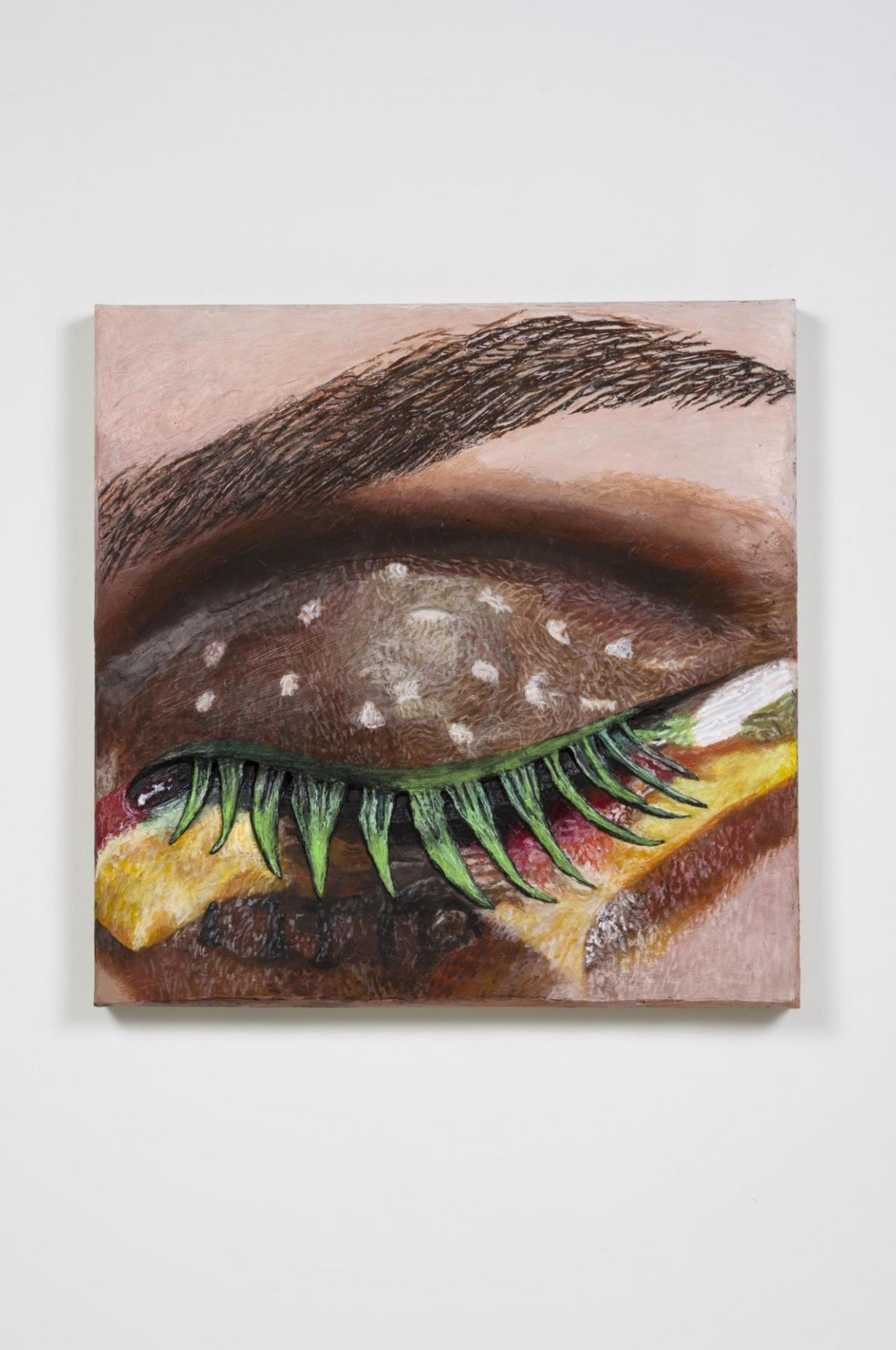 Burger Eye , 2015 Acrylic on linen on panel, 79 x 79 cm