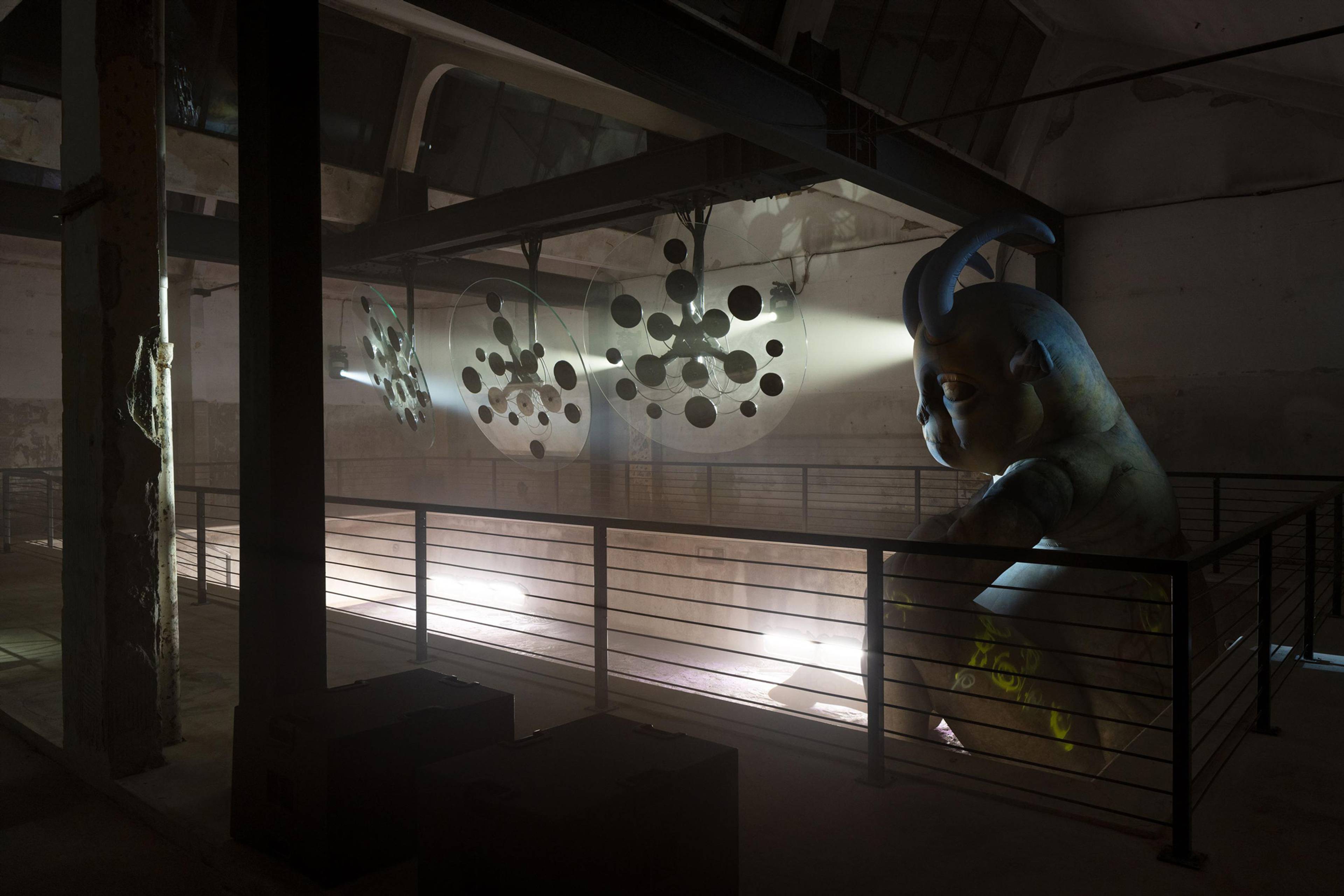 Views of Bill Kouligas and Niklas Bildstein Zaar, “The Suspended Hour,” Capsule Plaza