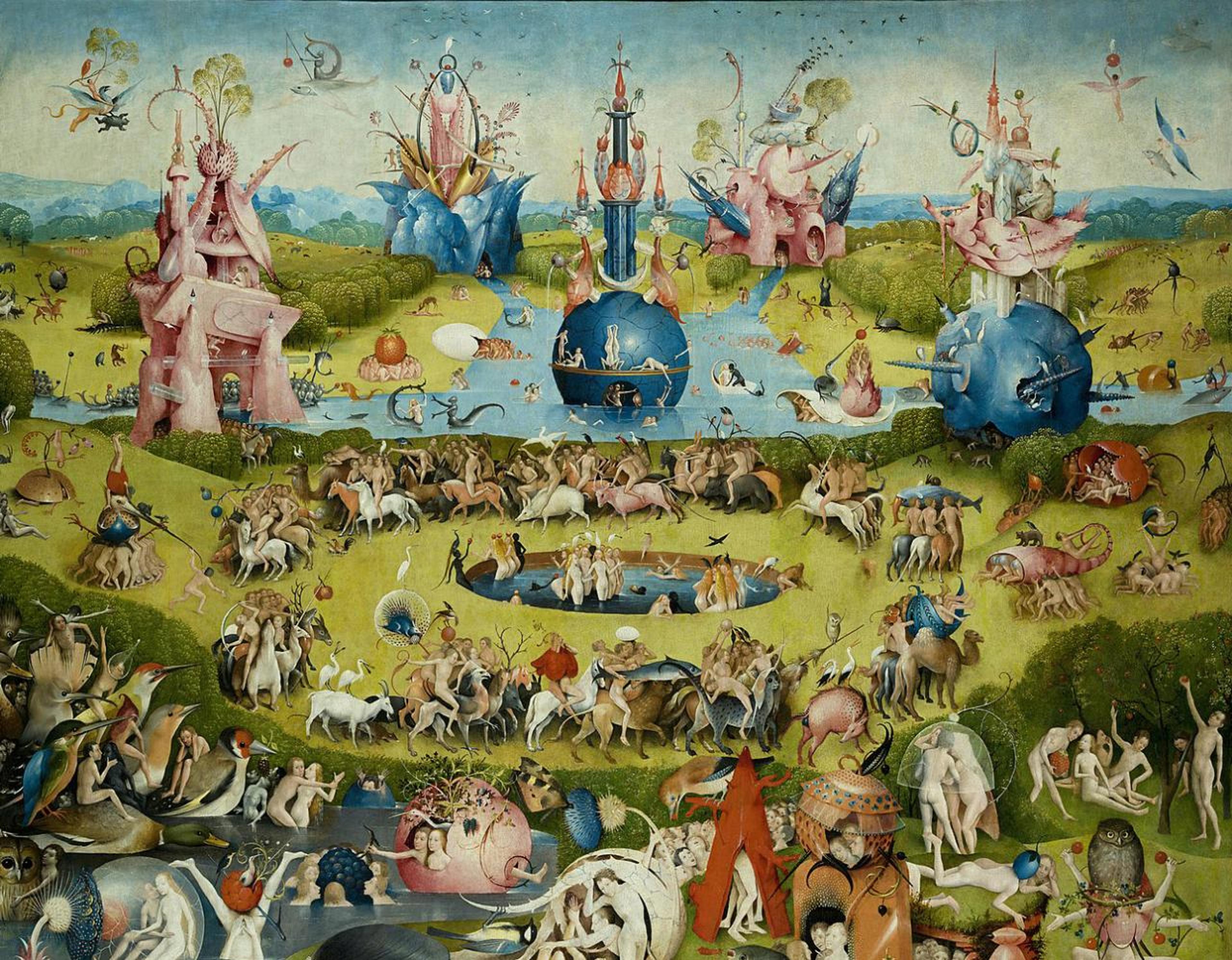 Detail from the central panel of Hieronymus Bosch's The Garden of Earthly Delights, ca. 1490–1500