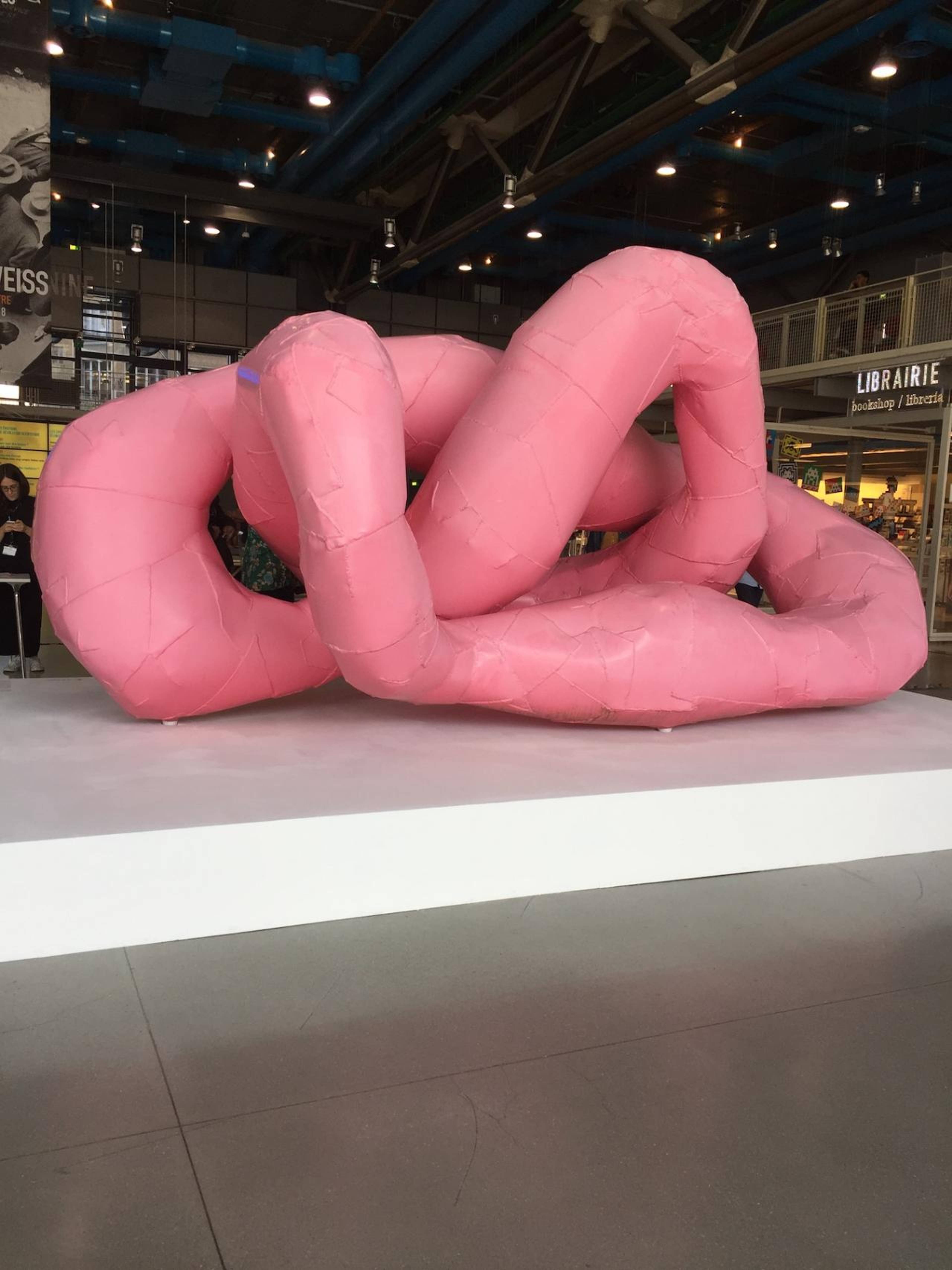 Inside the atrium of the Pompidou: Franz West Rrose/Drama (2011)