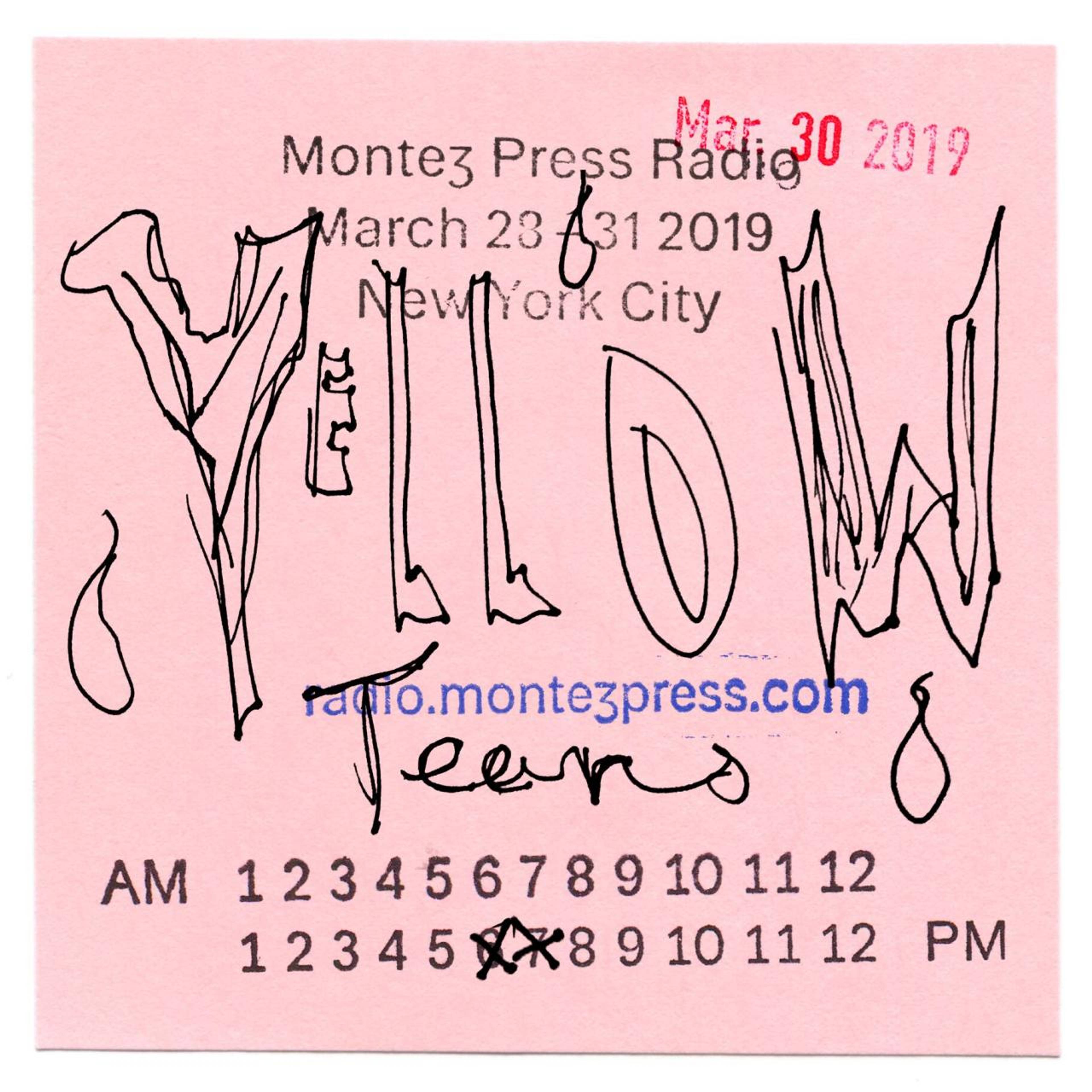 Flyer for Montez Press Radio