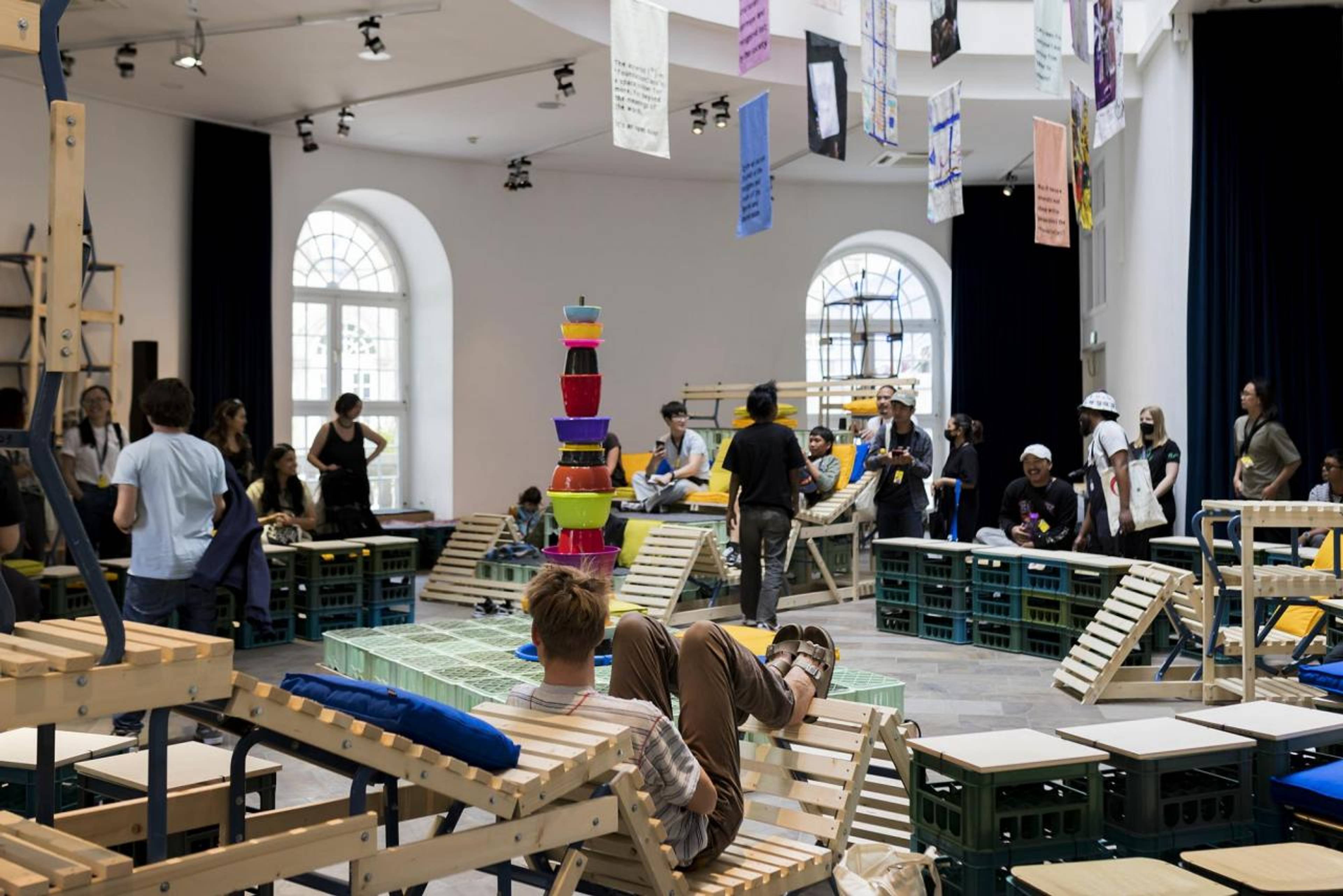 View of Fridskul Common Library , Fridericianum, June 17, 2022,  Kassel. Photo: Victoria Tomaschko