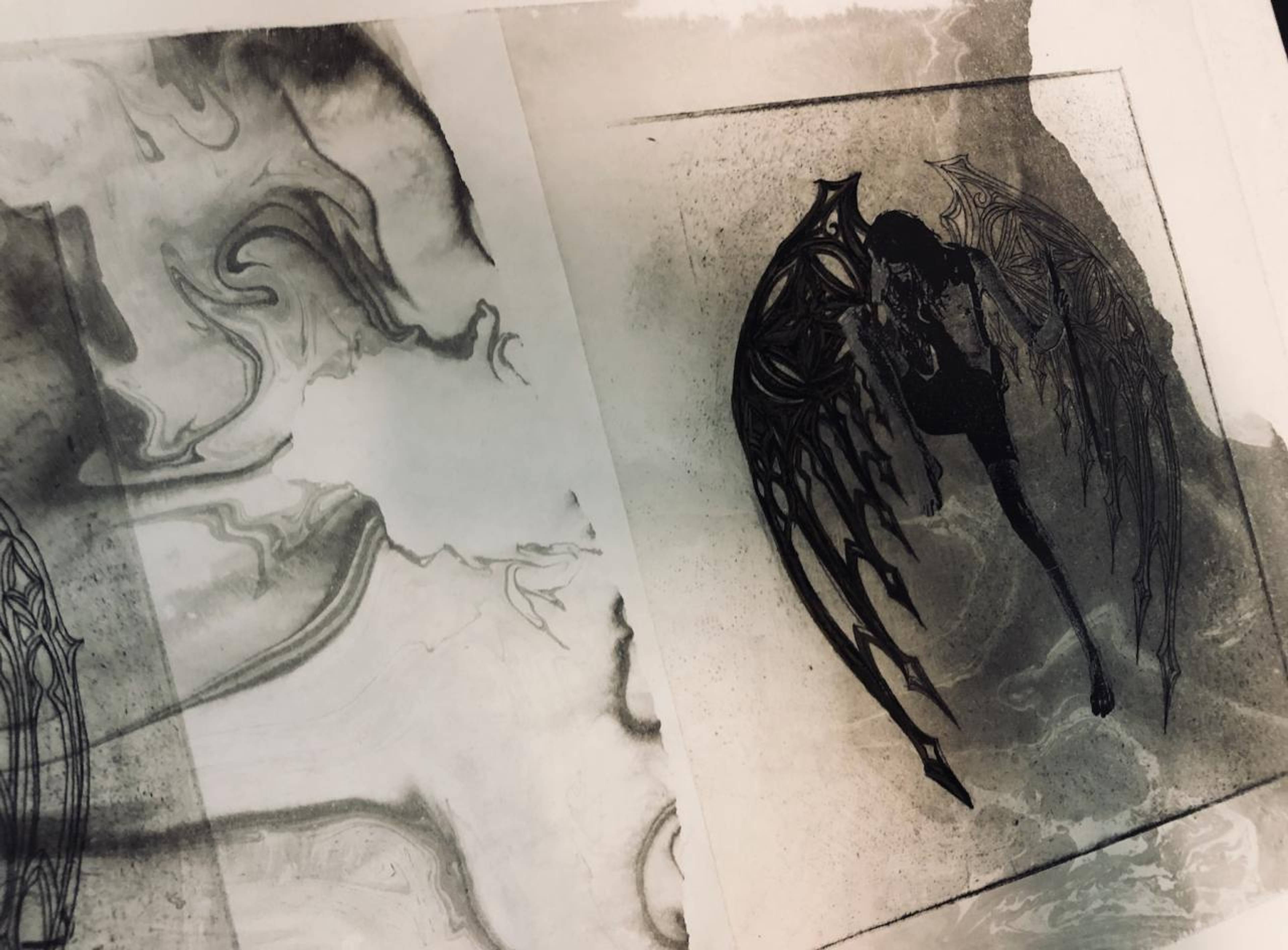 In Henry Belden's studio