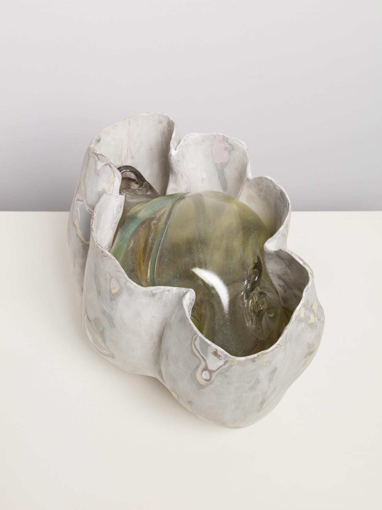 Jes Fan, Left and right knee, grafted , 2023, aqua resin, glass, and pigments