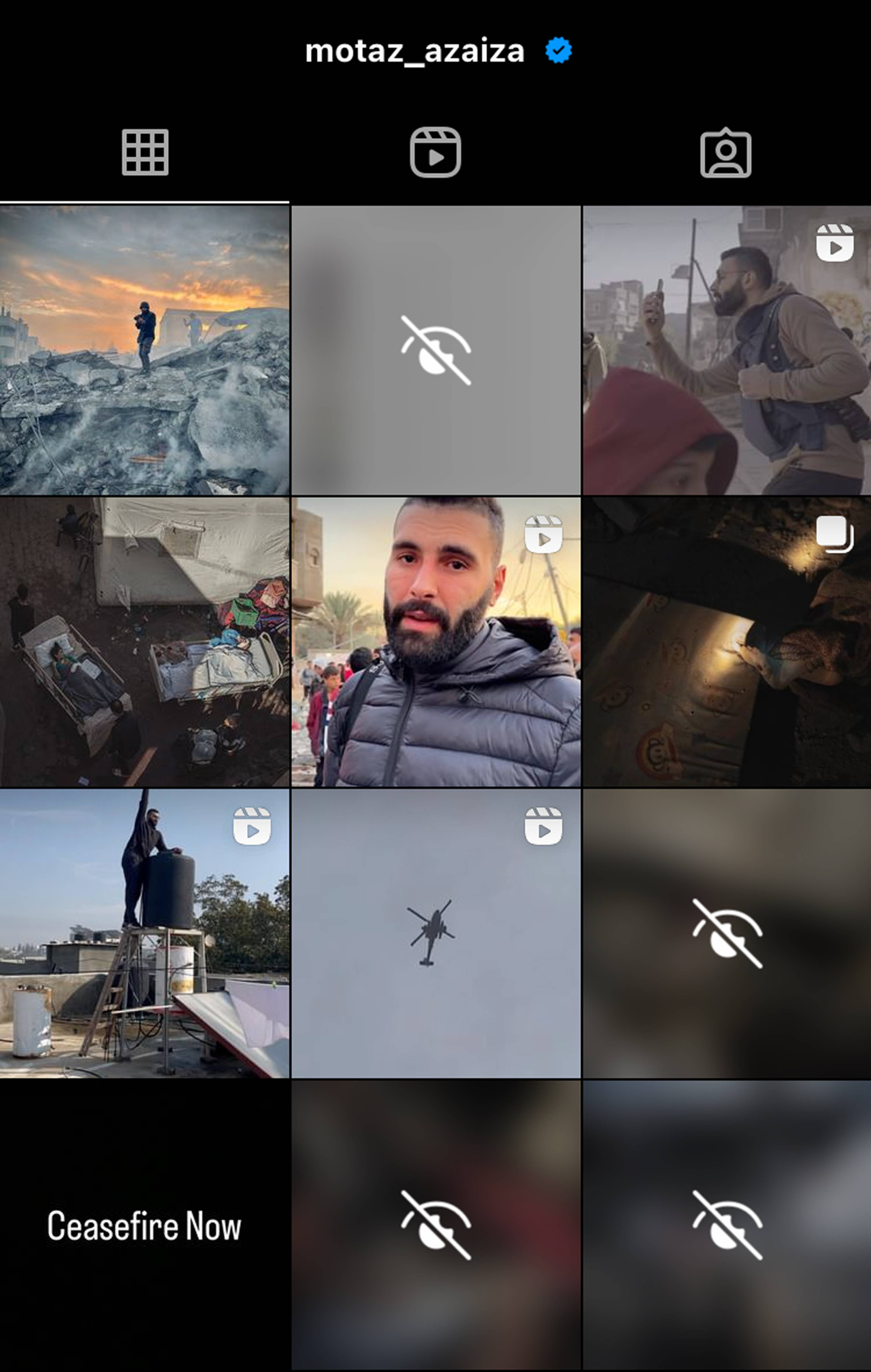 @motaz_azaiza’s Instagram grid