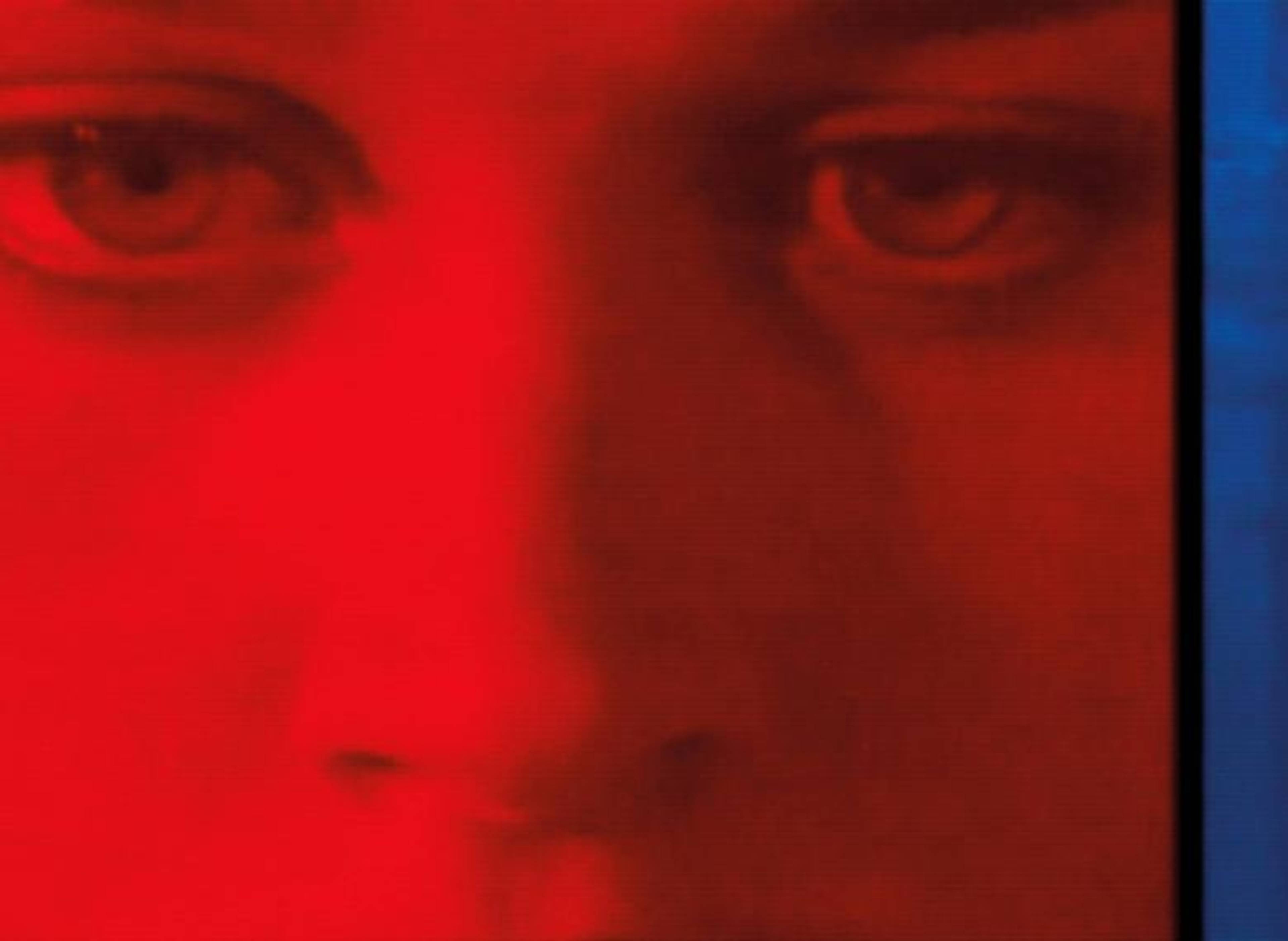 Still from Susan Hiller, Psi Girls (detail), 1999, 5 channel video projection, 15 min.