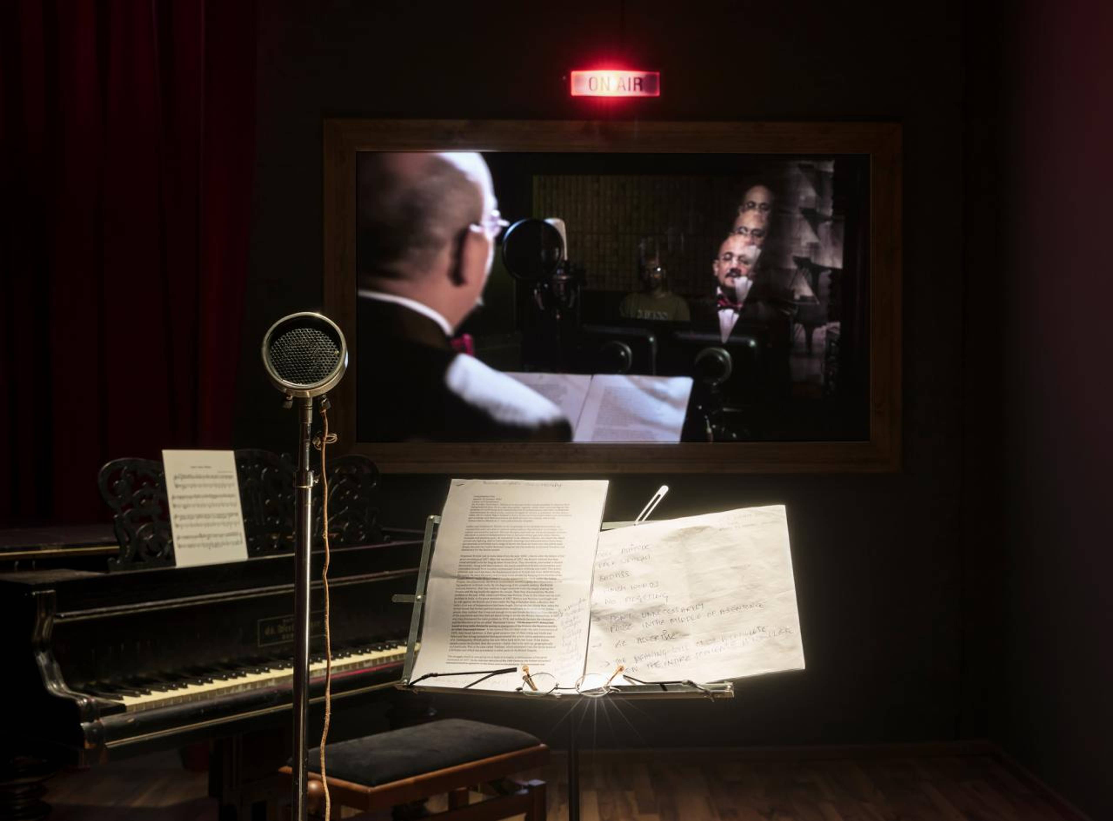 Zuleikha Chaudhari, Rehearsing Azaad Hind Radio, 2018