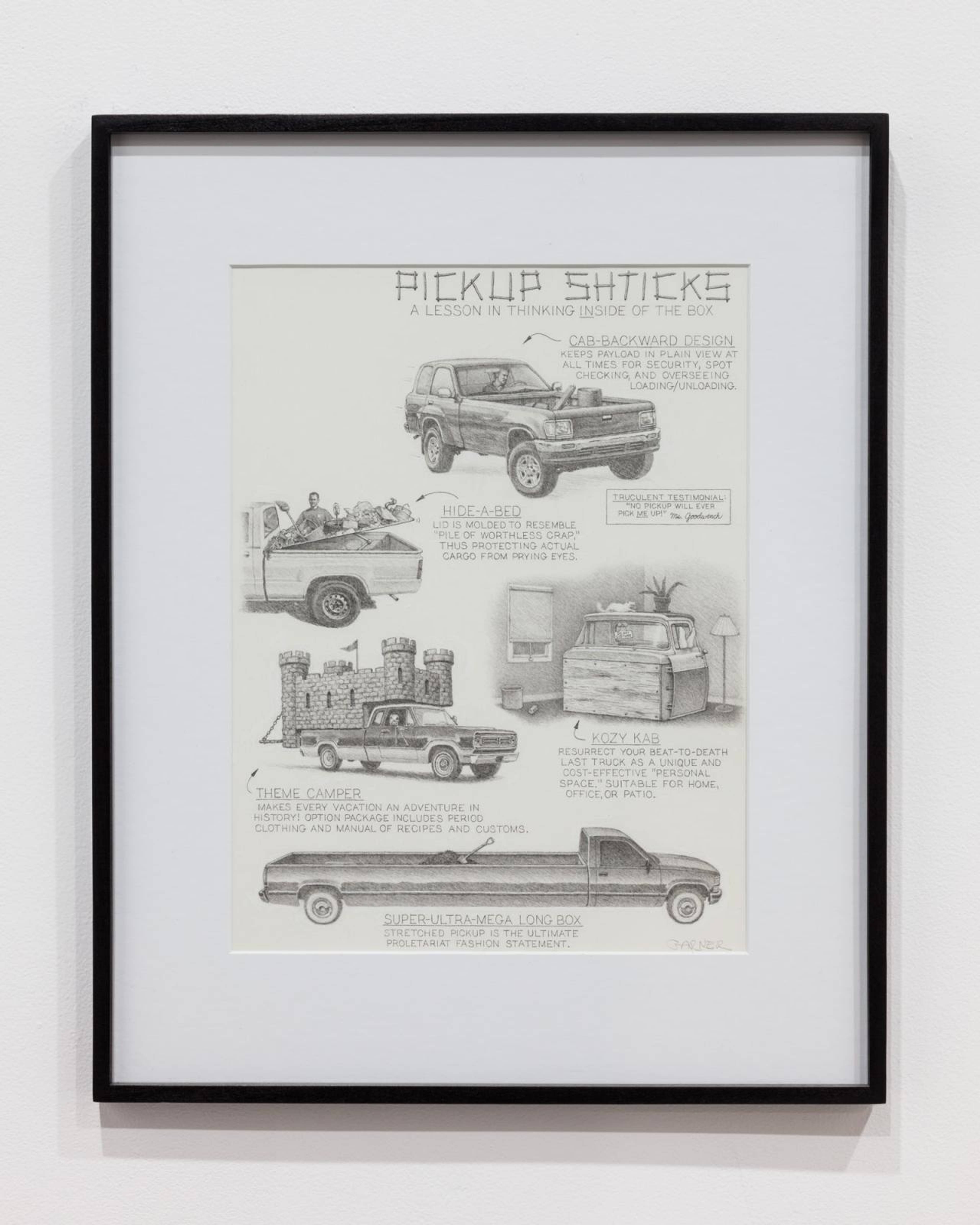 Pickup Shticks, n.d. pencil on paper, 28 x 43 cm