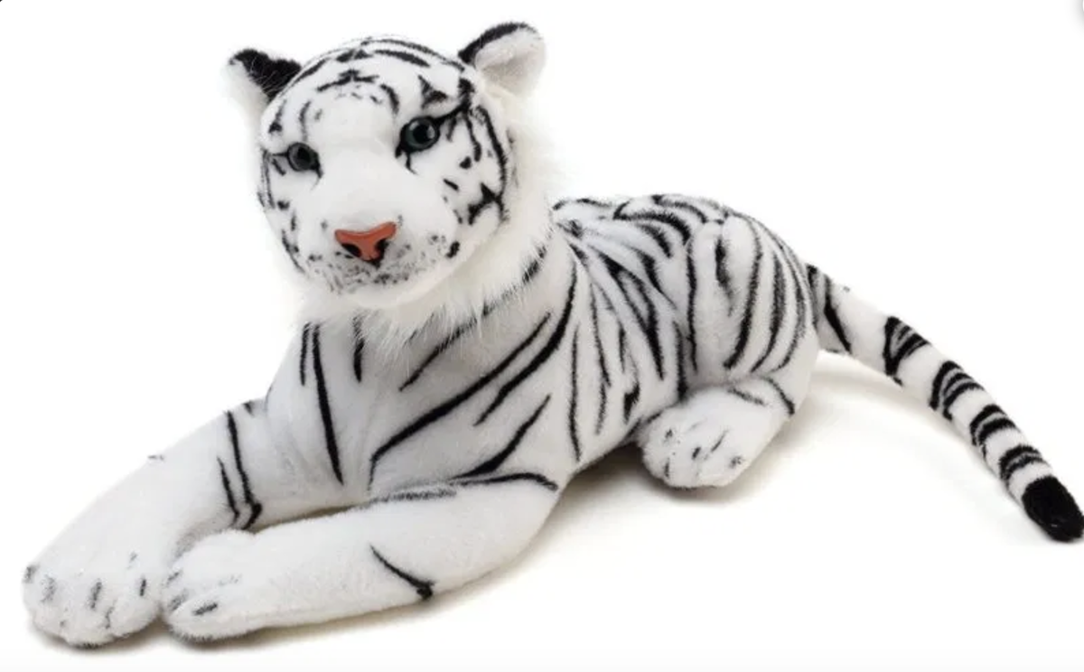 Plush white Siberian Tiger