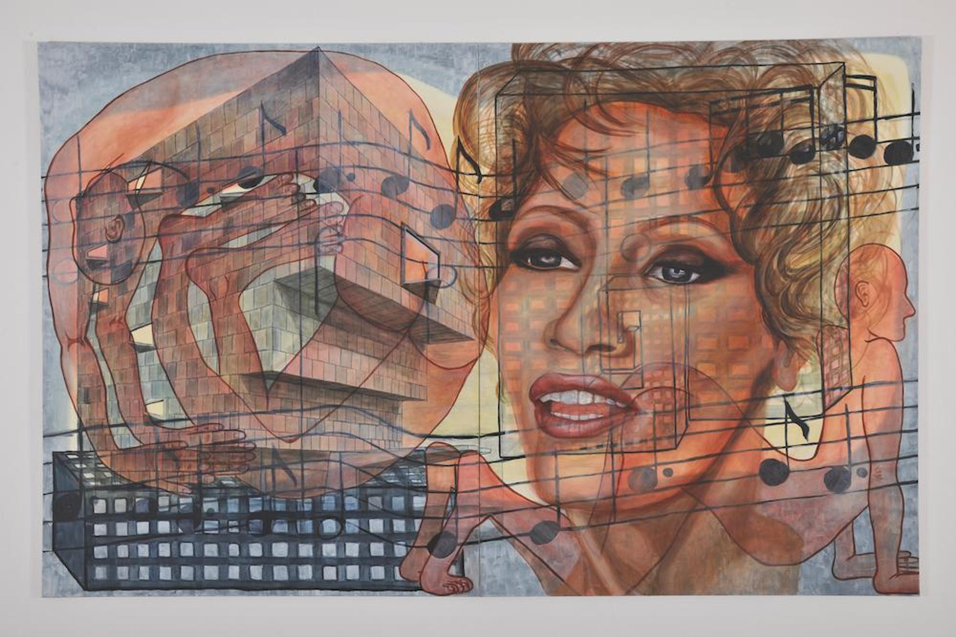 Jana Euler,  Whitney , 2013 Oil on canvas, 190 x 300 cm Courtesy the artist and dépendance, Brussels
