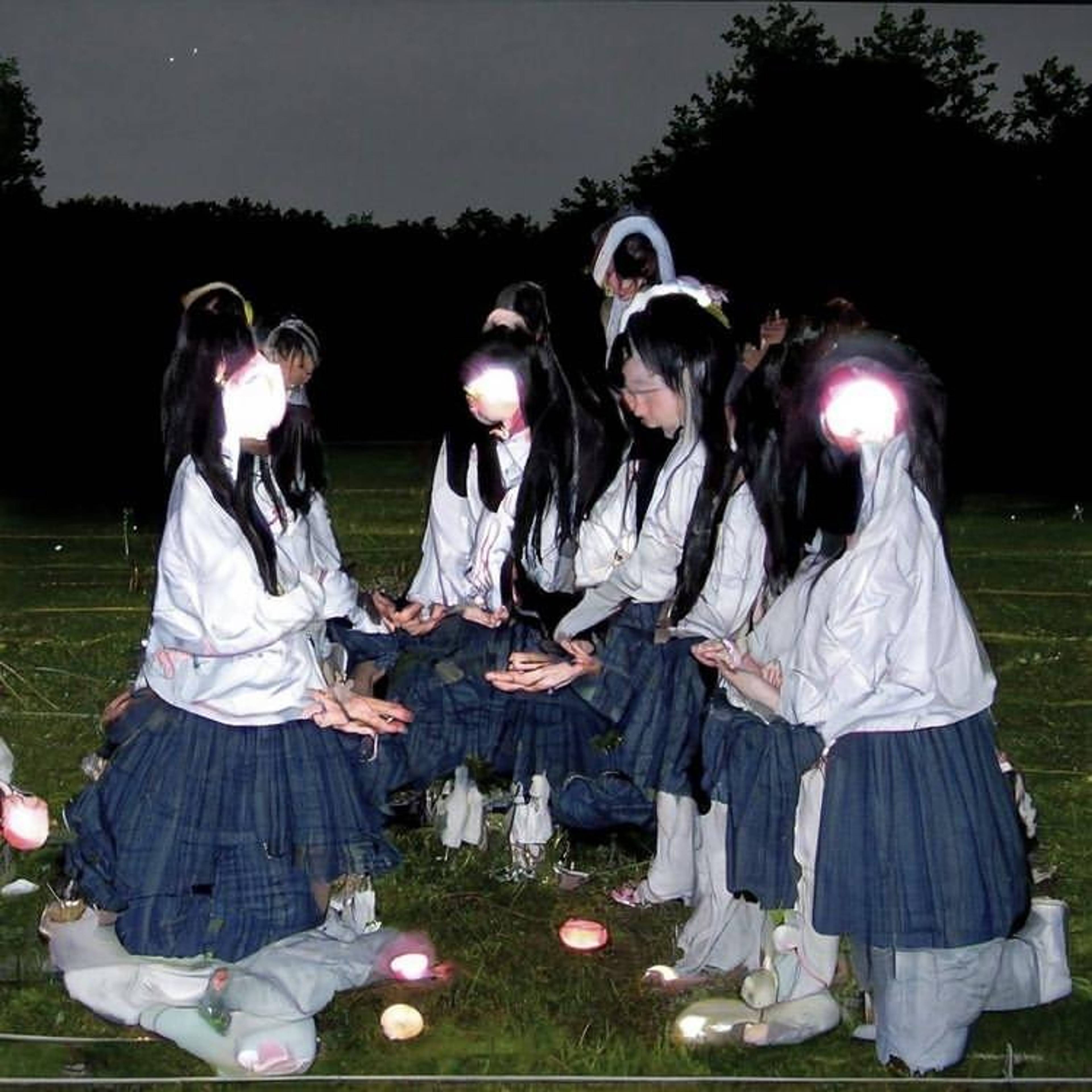 Image of nighttime ceremony, made by Honor Levy with Midjourney, 2022. Source: https://www.instagram.com/mo_0dboard/?hl=en