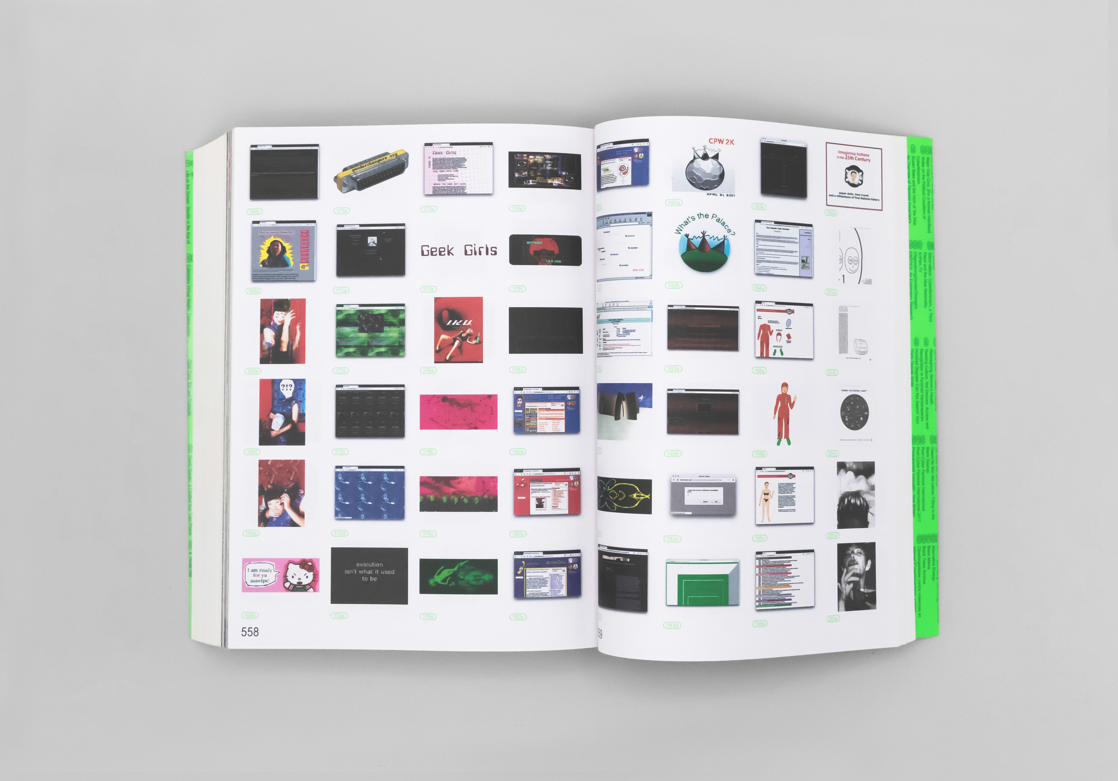 Spread 8 from Mindy Seu, Cyberfeminism Index, 2022