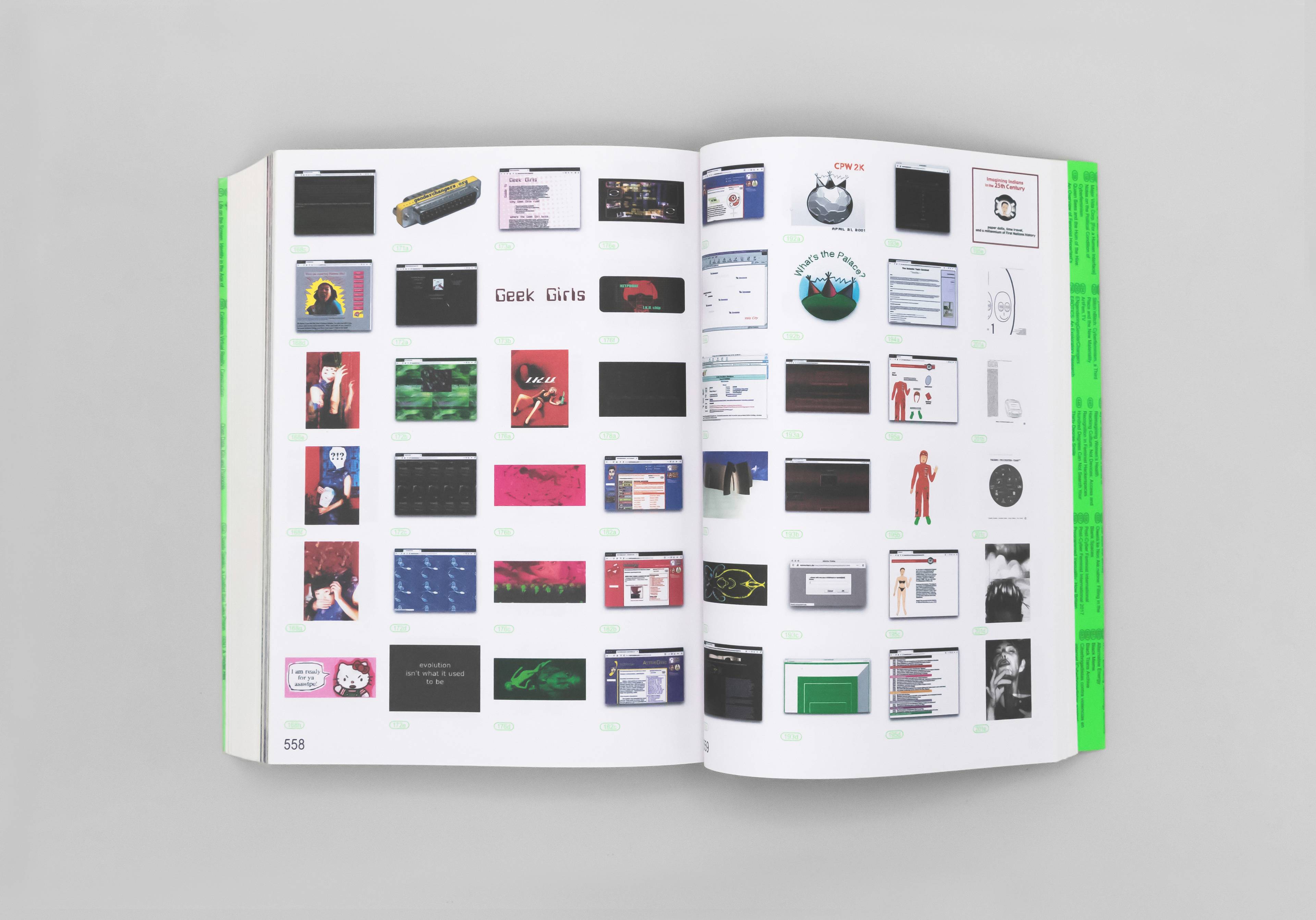 Spread 8 from Mindy Seu, Cyberfeminism Index, 2022