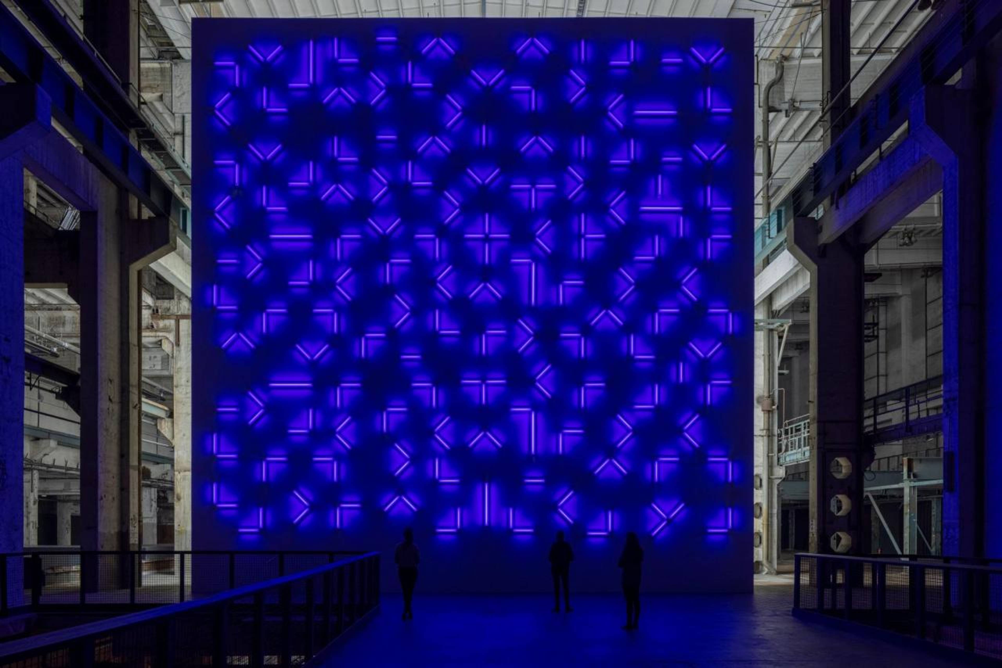 Robert Irwin, Light and Space (Kraftwerk Berlin) , 2021. Commissioned by LAS (Light Art Space). (c) Photo: Timo Ohler. VG Bild-Kunst, 2021