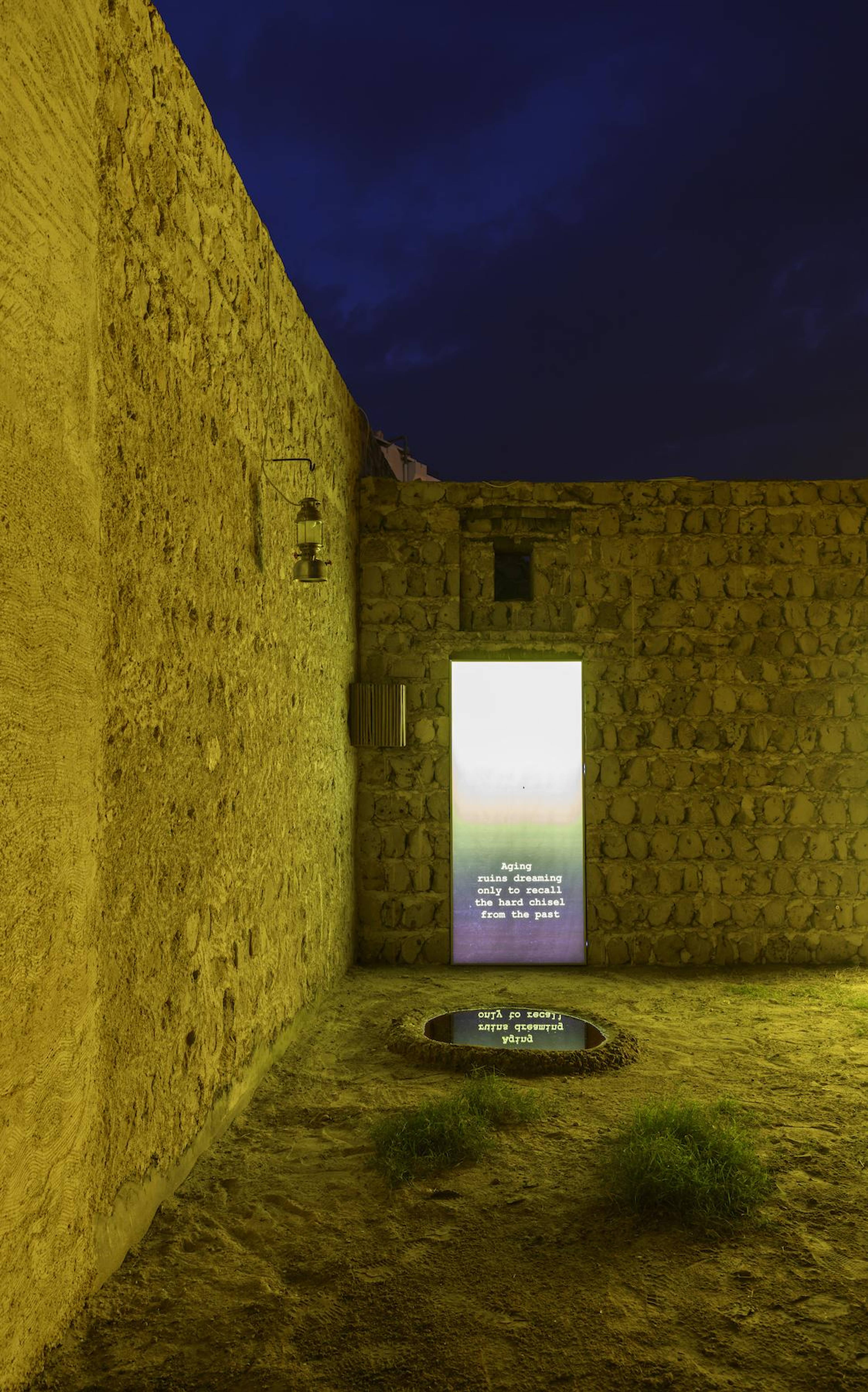 Otobong Nkanga and Emeka Ogboh, Aging Ruins Dreaming Only to Recall the Hard Chisel from the Past, 2019