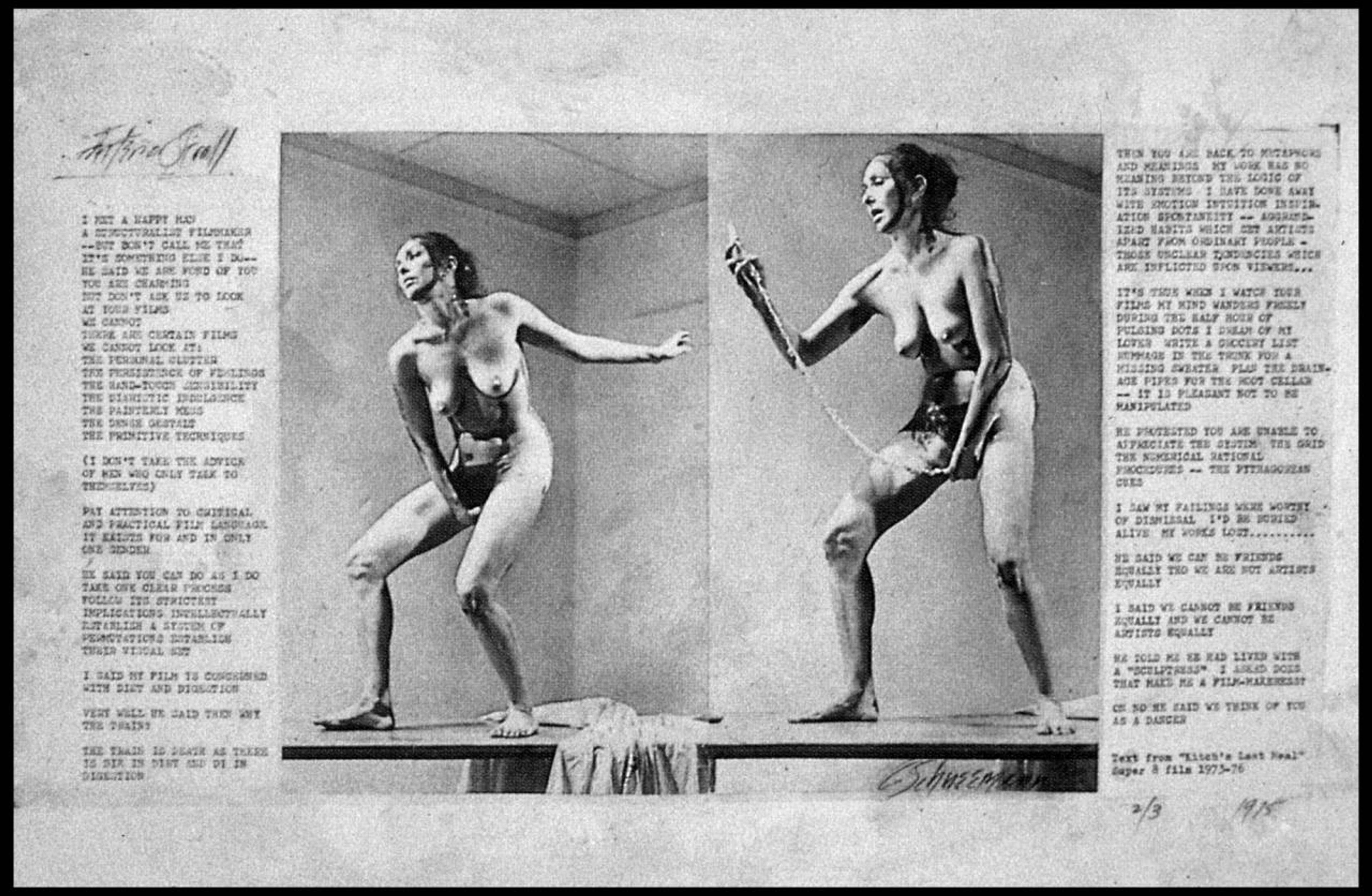 Carolee Schneemann, Interior Scroll, 1975