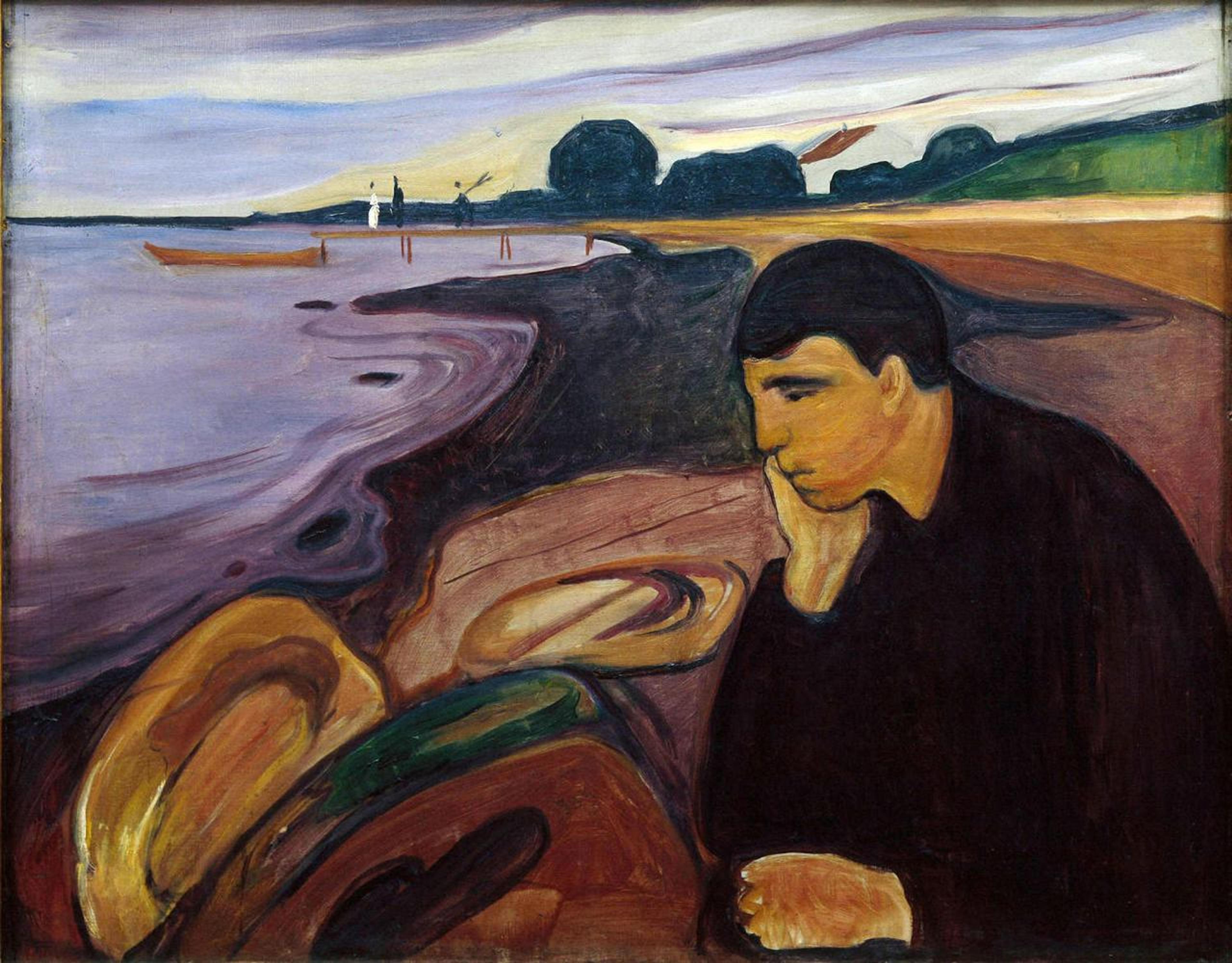 Edvard Munch, Melancholy, 1894–96, oil on canvas, 81 x 100.5 cm