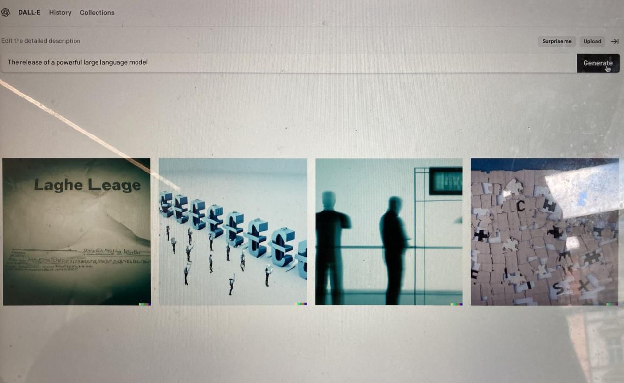 DALL-E, “The release of a powerful large language model,” 2023