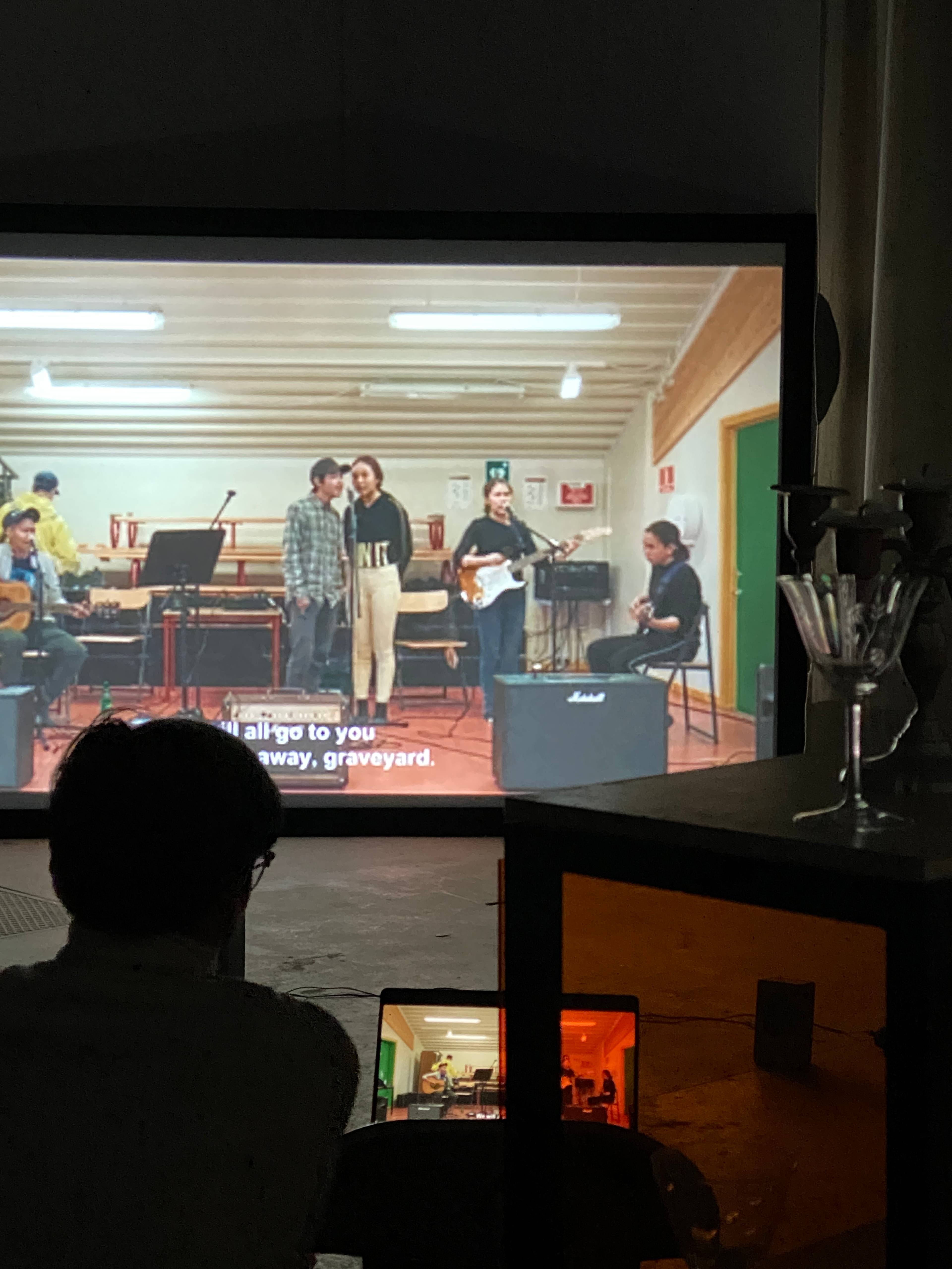 Screening of Ivalo Frank’s film The Last Human during Mittwochsbar at the Kunstakademie Karlsruhe 