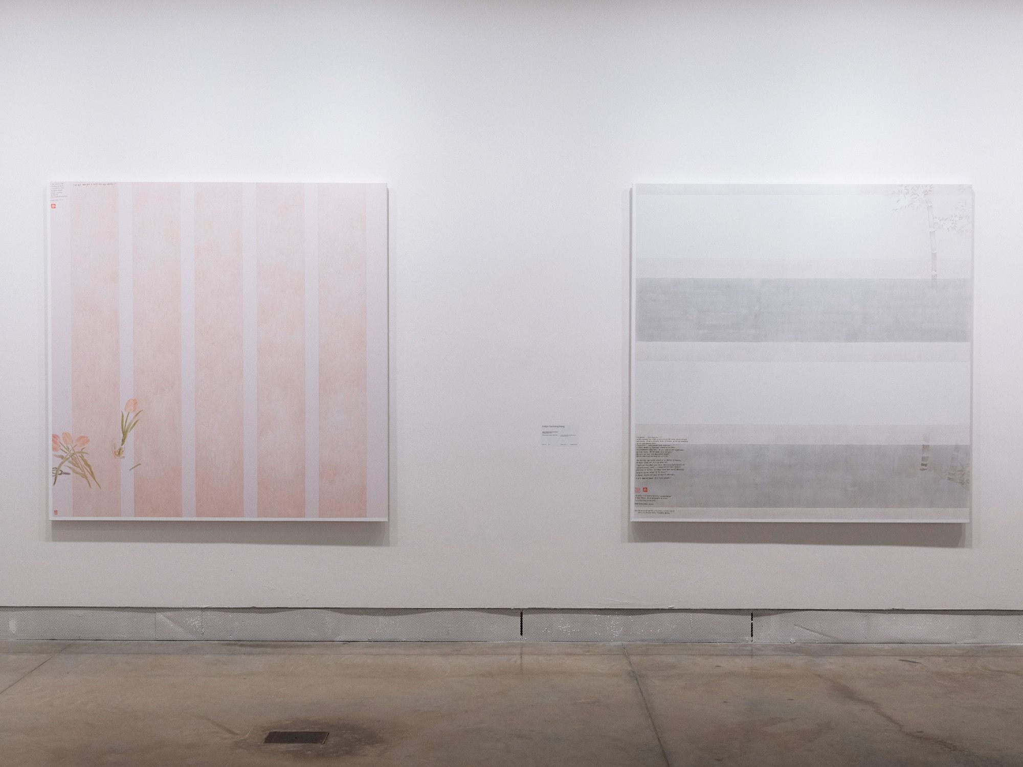 Evelyn Taocheng Wang, Tulip in Whisky and Imitation of Agnes Martin and Sugar Powder Bamboo and Imitation of Agnes Martin, 2023