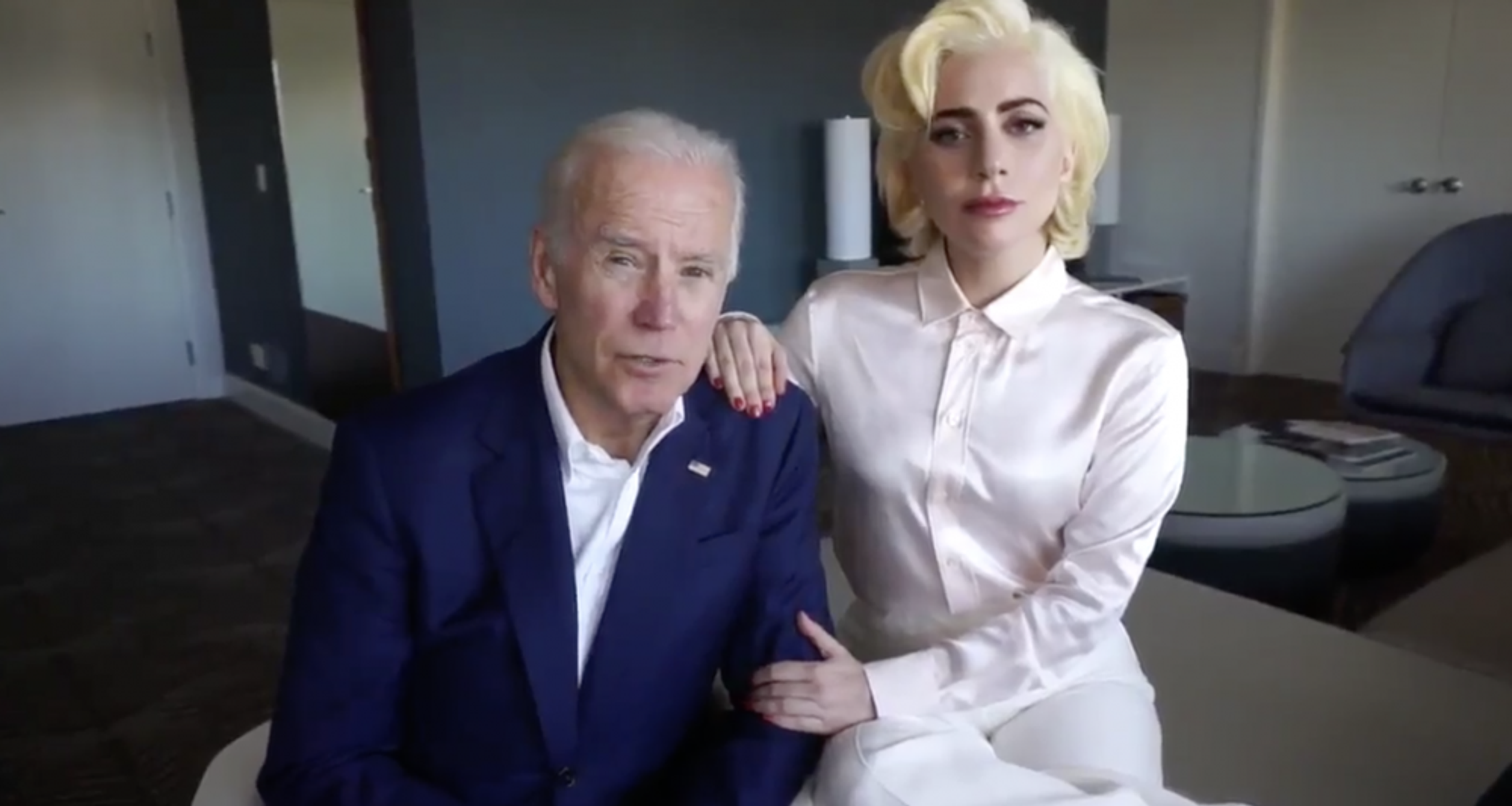 Joe Biden and Lady Gaga, PSA against sexual assault on behalf of Itsonus.org, 2017