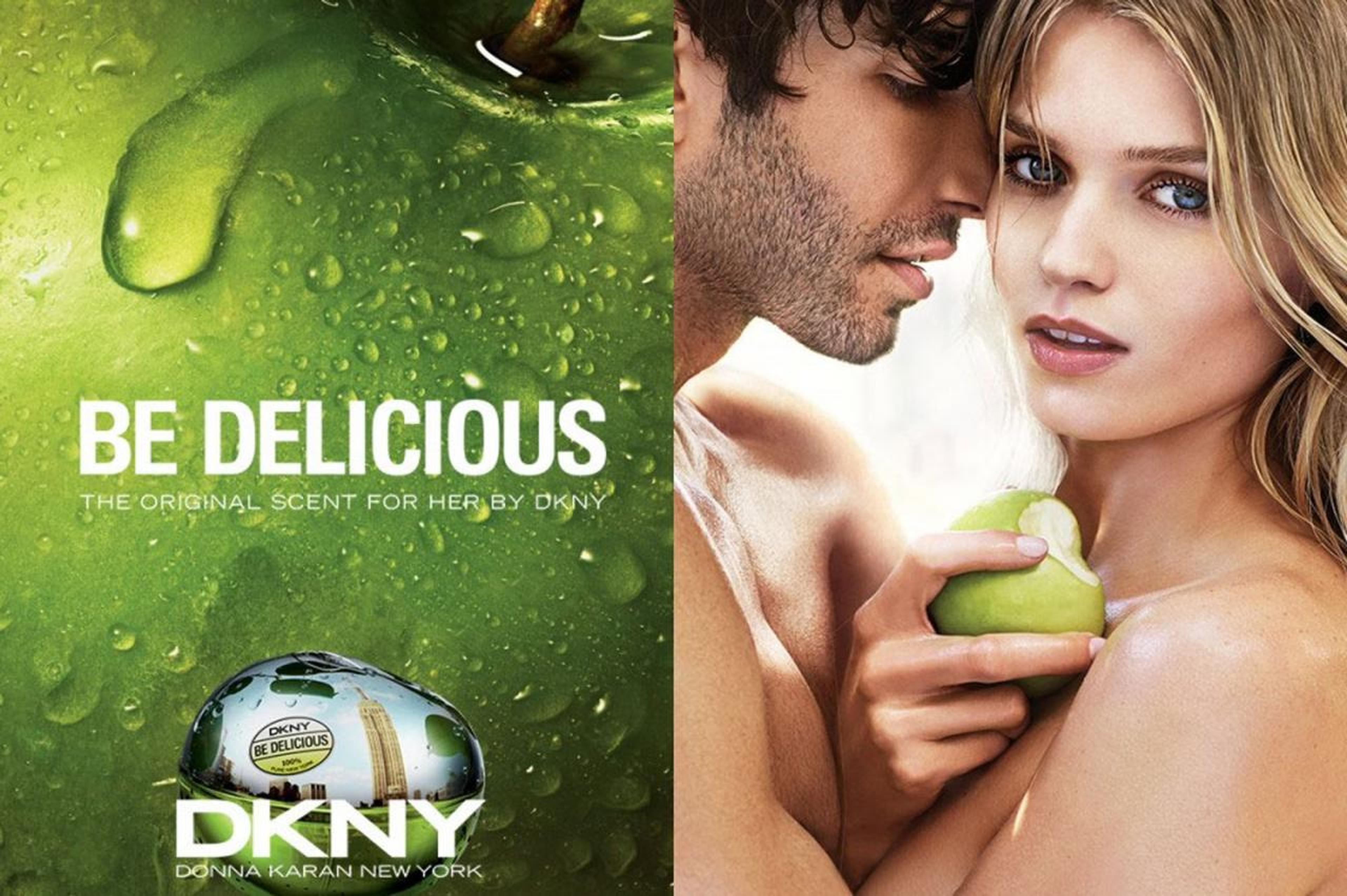 Advertisement for DKNY “Be Delicious” perfume, 2015