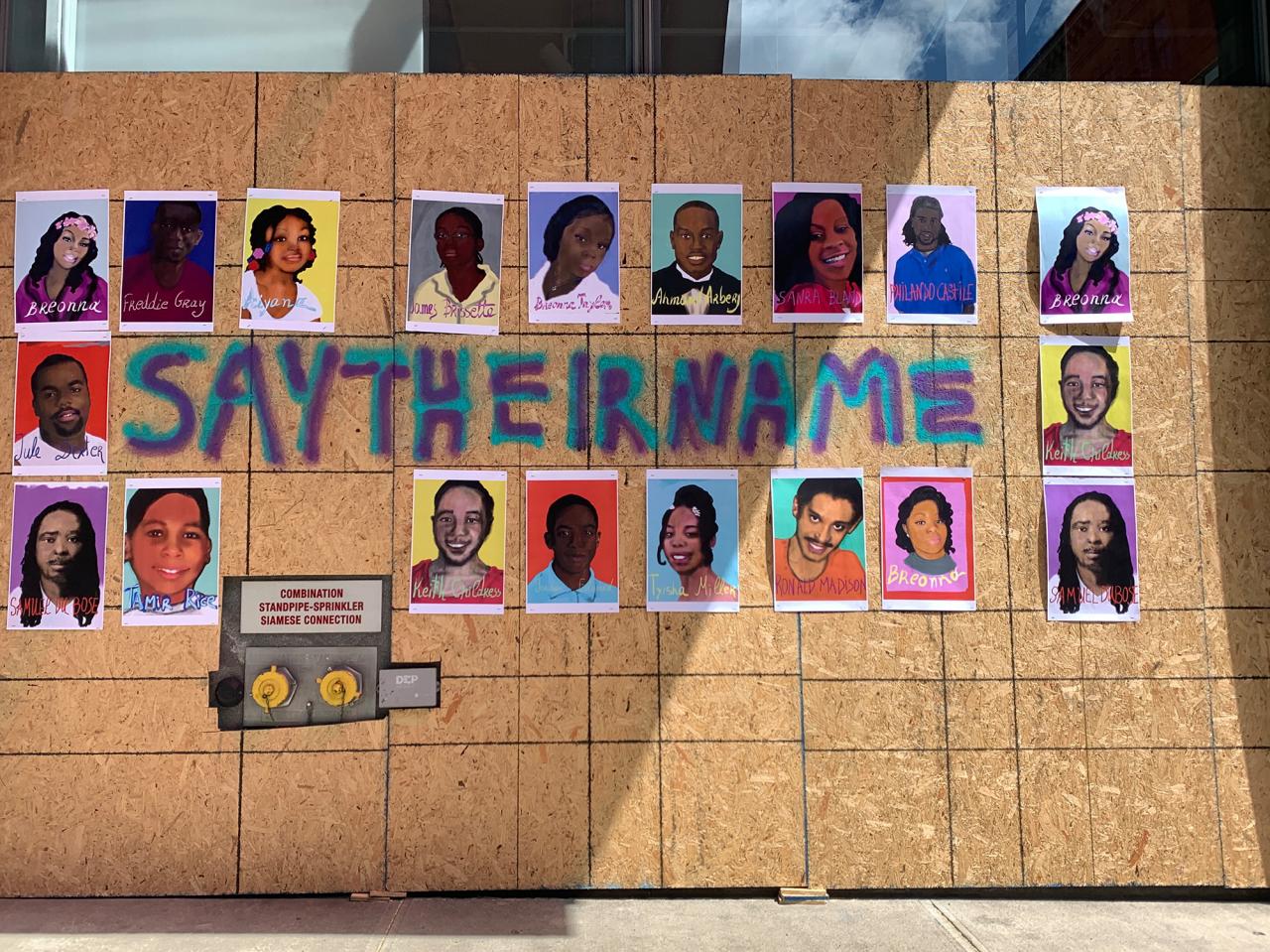 Street art, made during the BLM protests in the summer of 2020